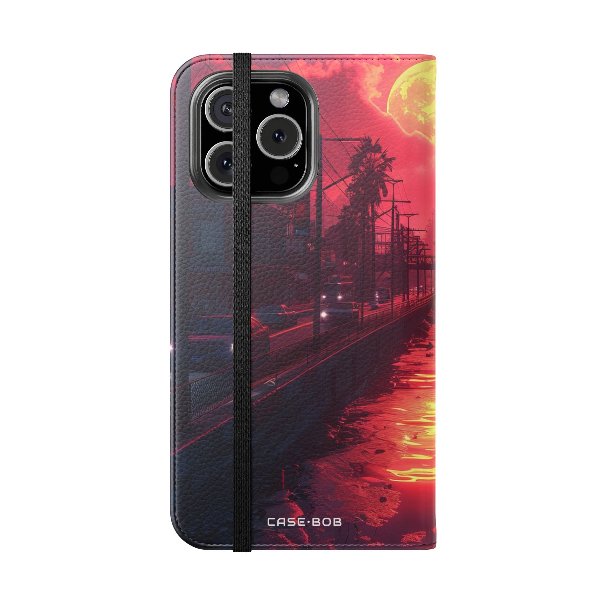 Yellow Moon Reflection - iPhone 16 Max Case - Wallet