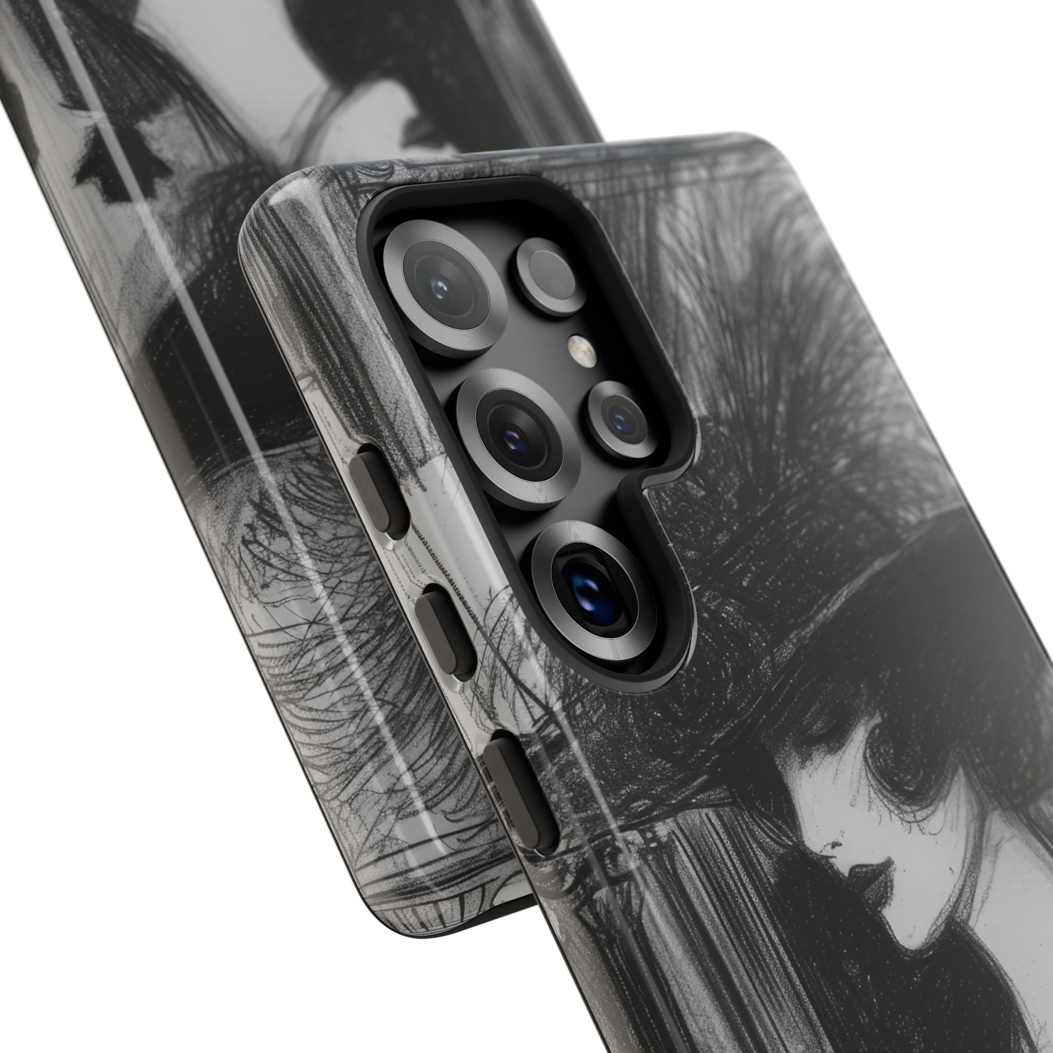 Vintage Feather Elegance Samsung S25 - Tough