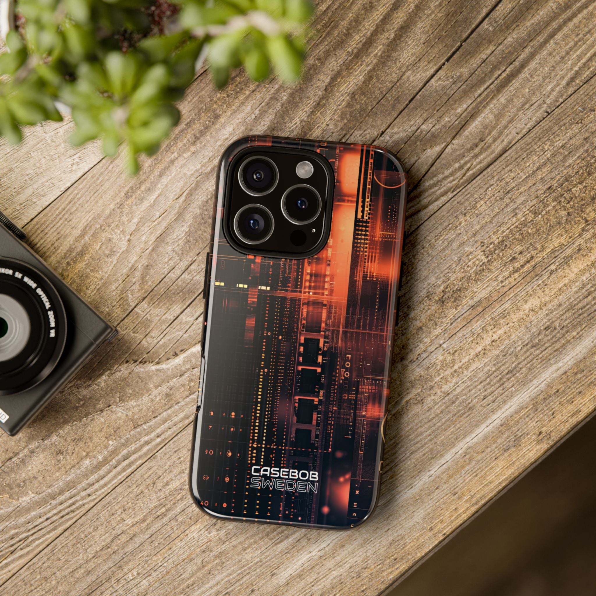 Neon Circuit Dreams iPhone 16 - Tough