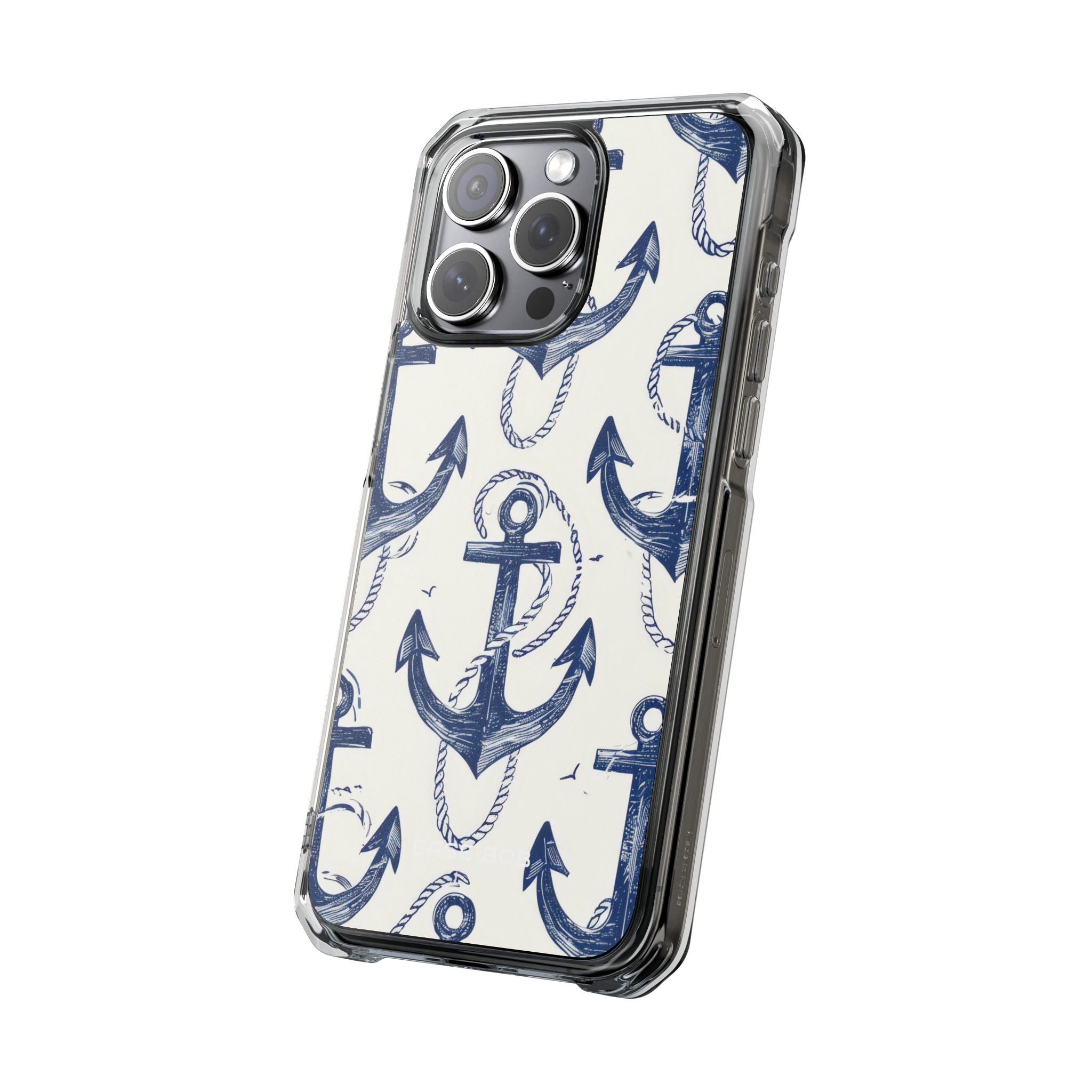 Navy Anchor Loop iPhone 15 Pro Max Case - Impact