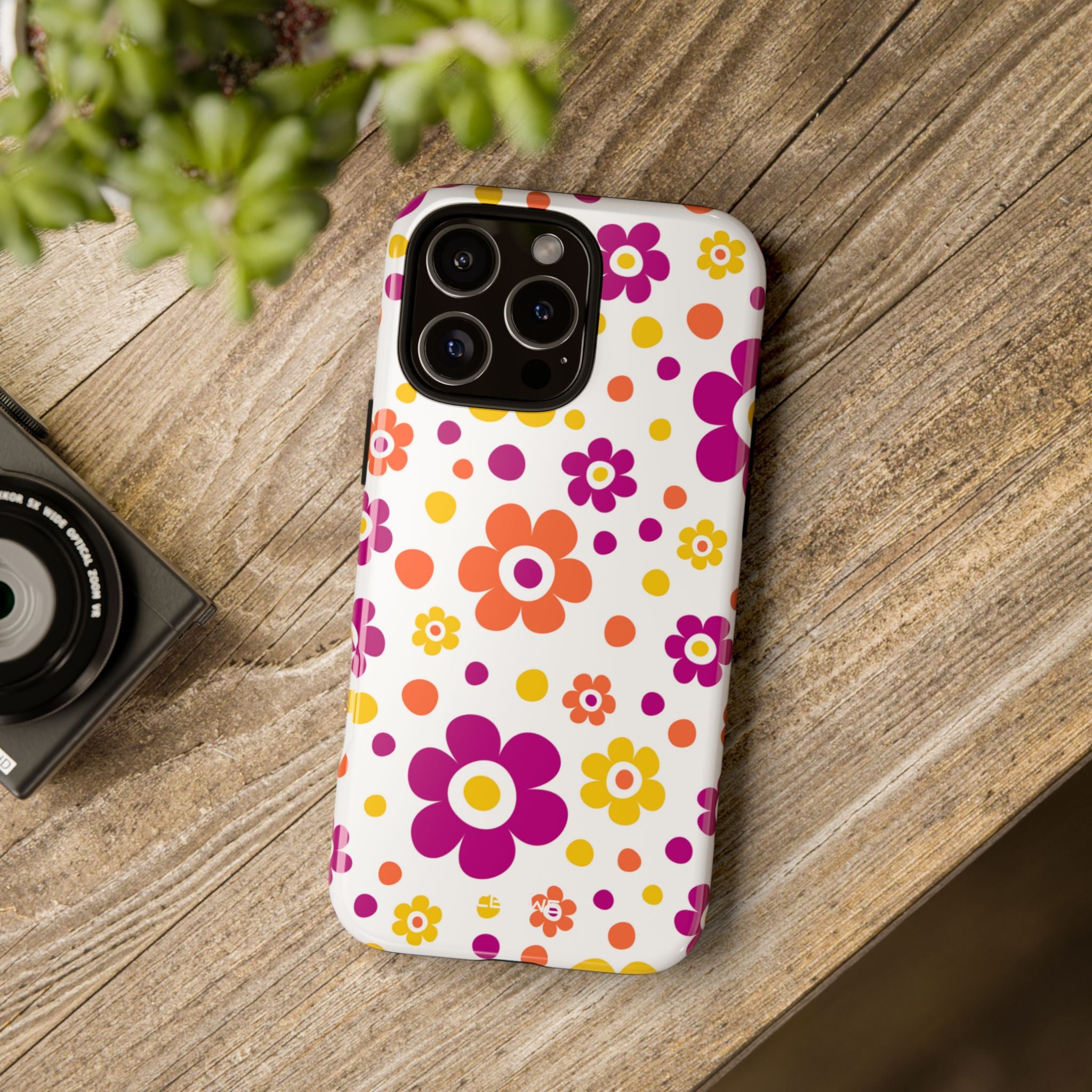 Retro Floral Playfulness - iPhone Case