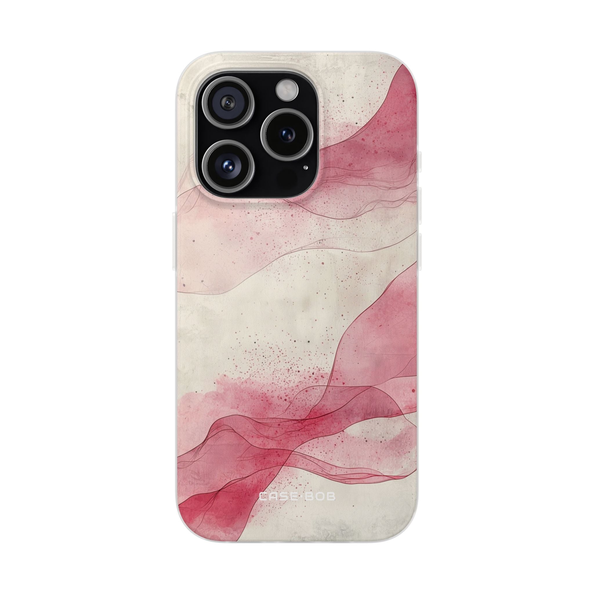 Crimson Waves iPhone 15 Pro Case - Soft