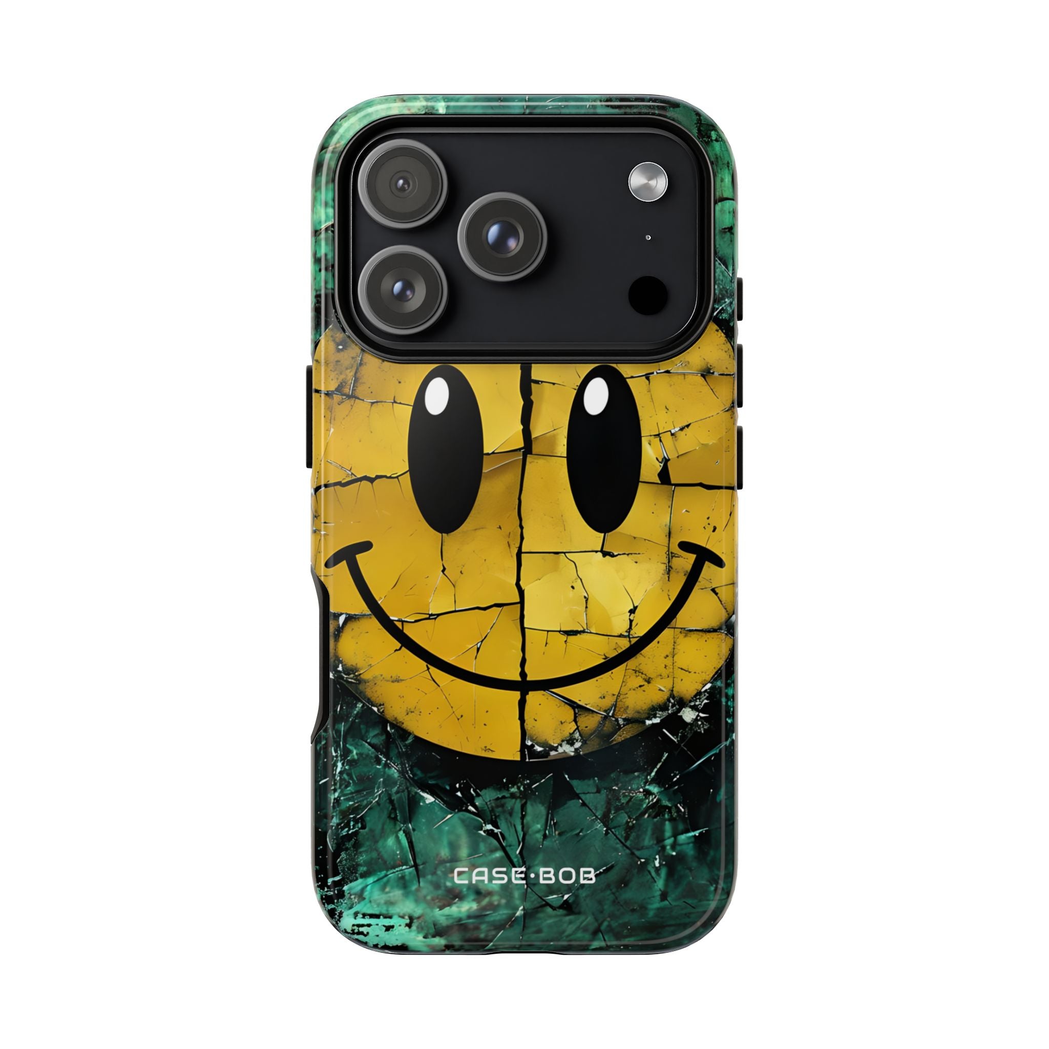 Cracked Smiley iPhone 17 Pro Case - Tough
