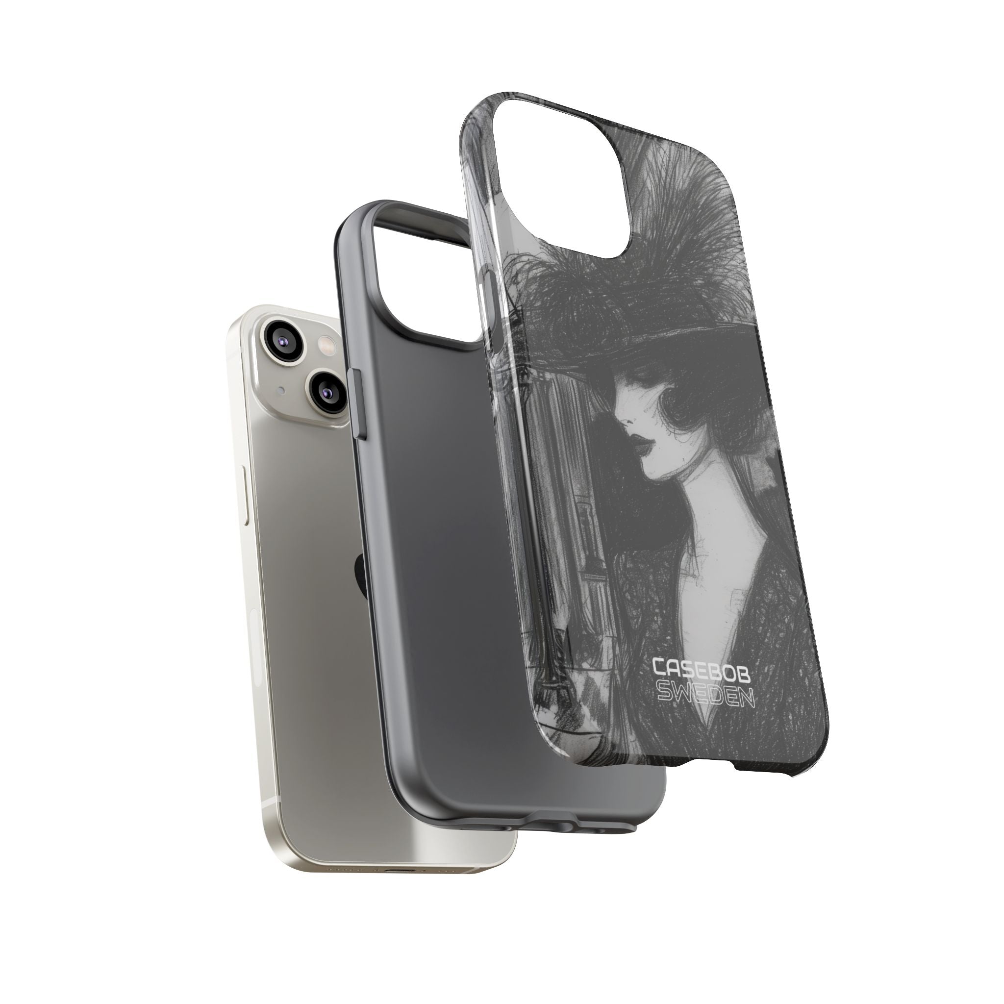 Vintage Feather Elegance iPhone 14 - Tough