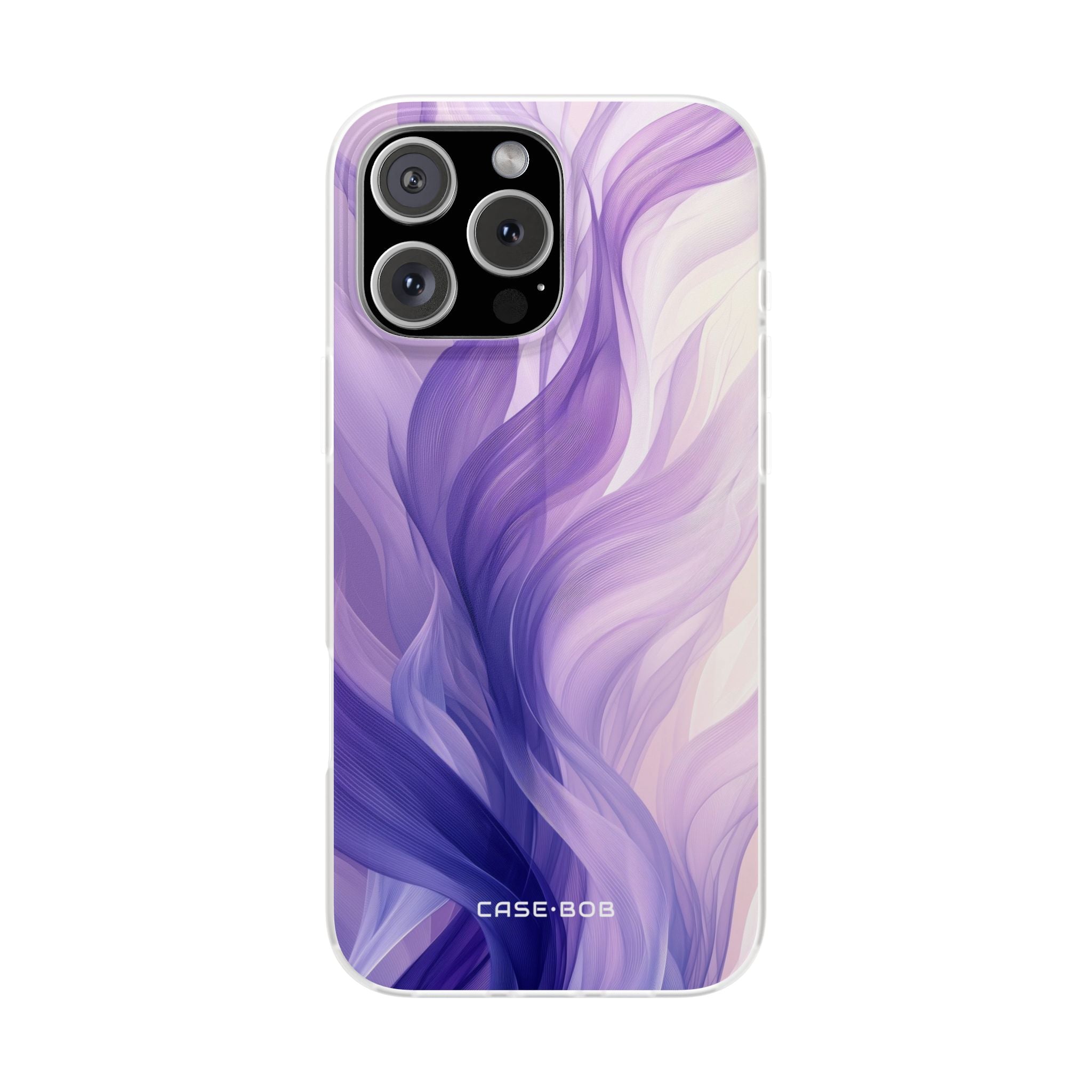 Purple Ribbon Waves iPhone 16 Pro Max Case - Soft