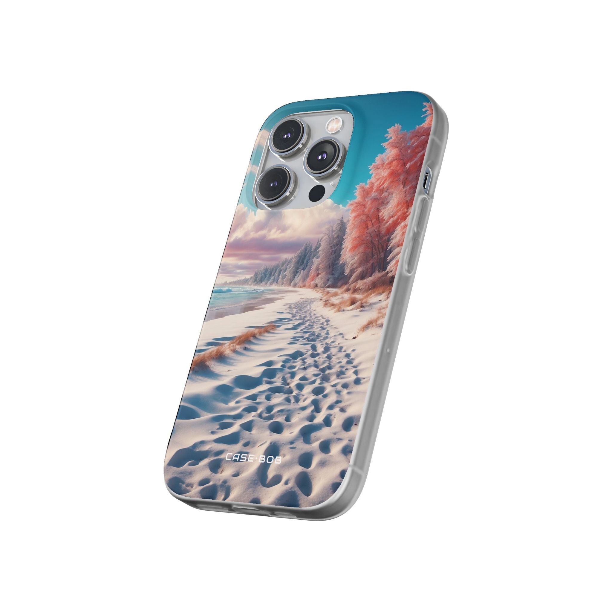 Snowy Footprints iPhone 14 Pro Case - Soft