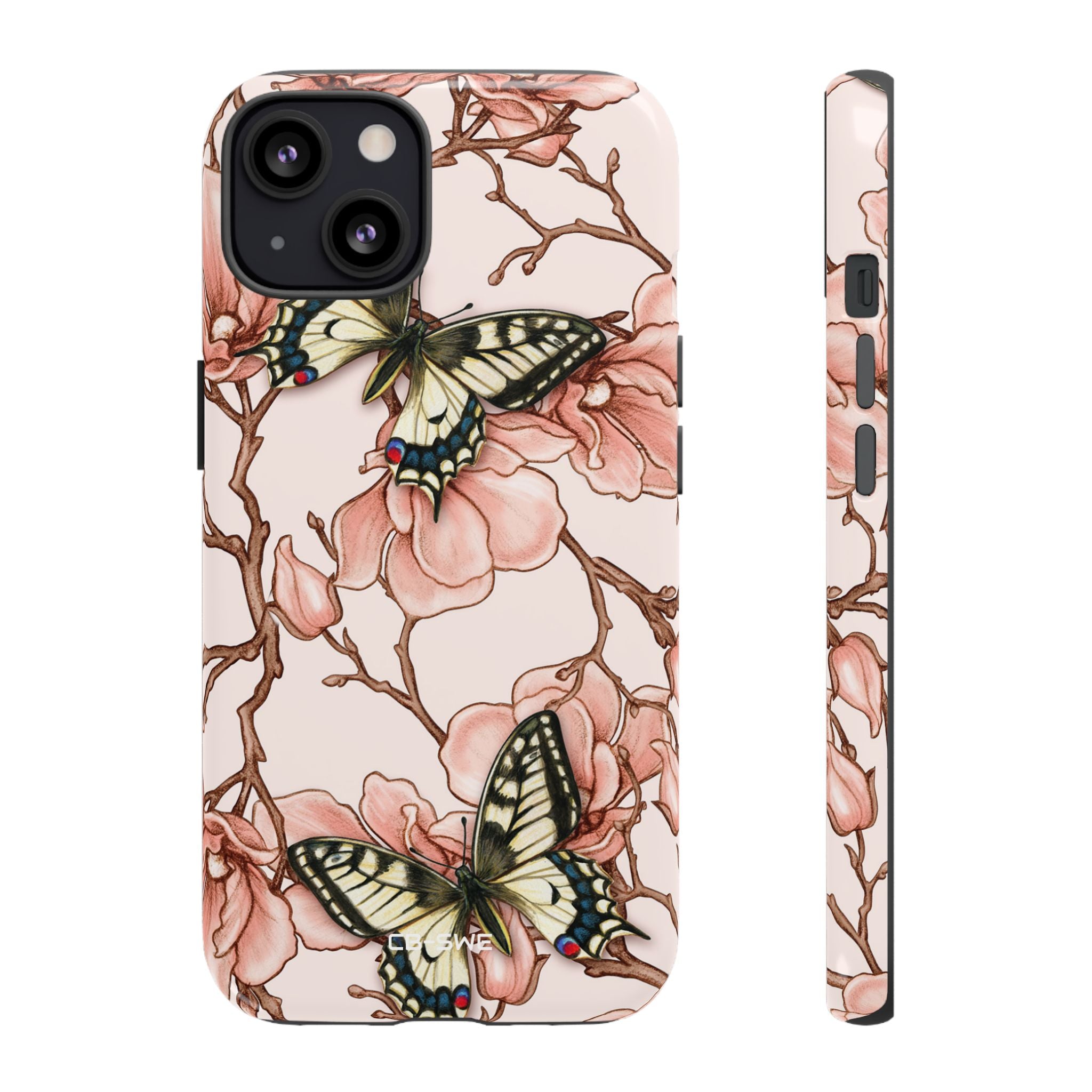Butterflies and Magnolias Harmony - iPhone Case
