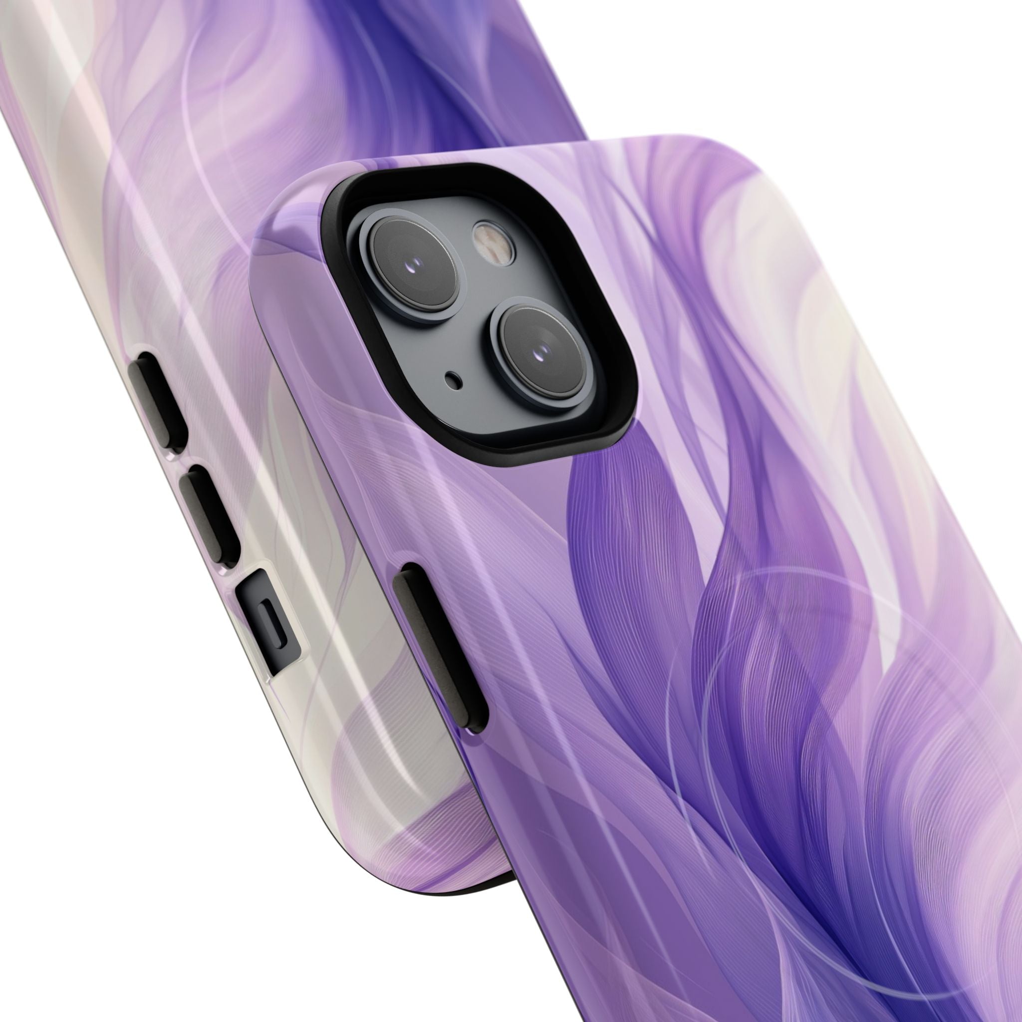 Purple Ribbon Waves iPhone 14 Plus Case - Tough+