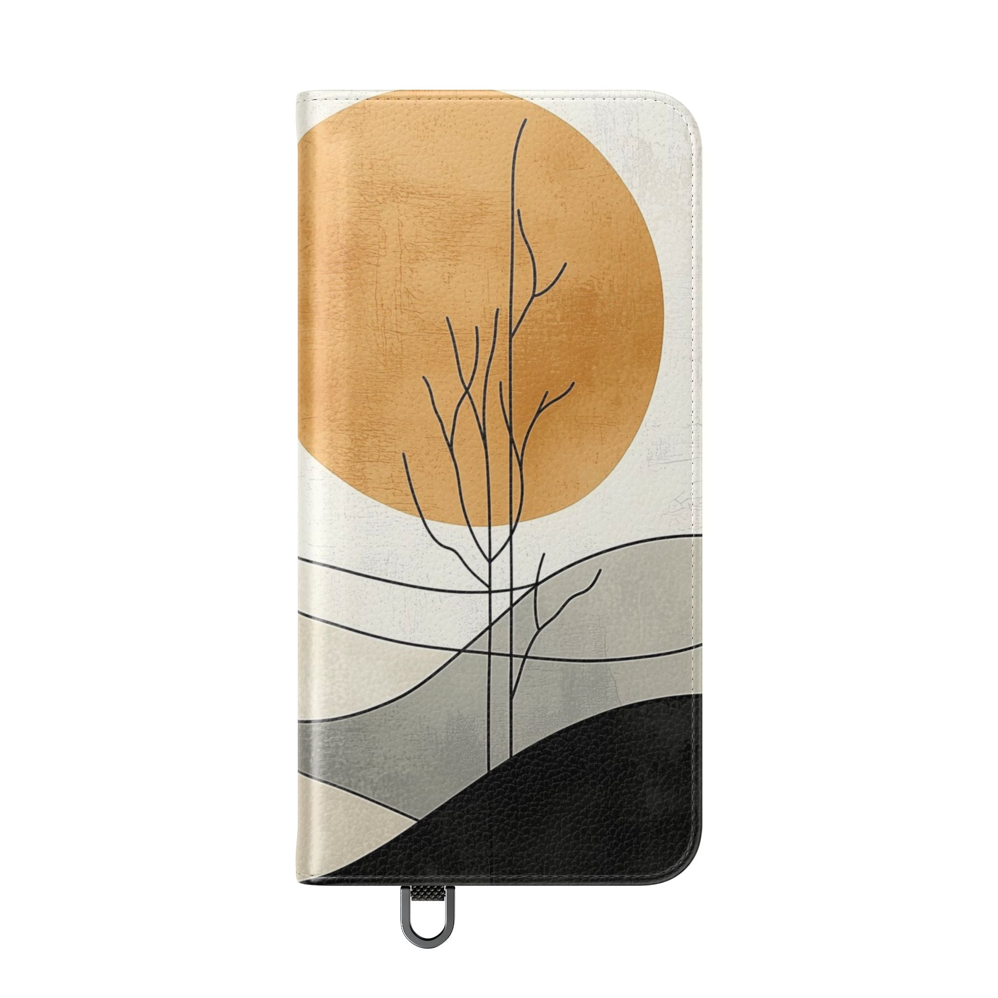 Orange Eclipse Trees - Samsung S25+ Case - Wallet