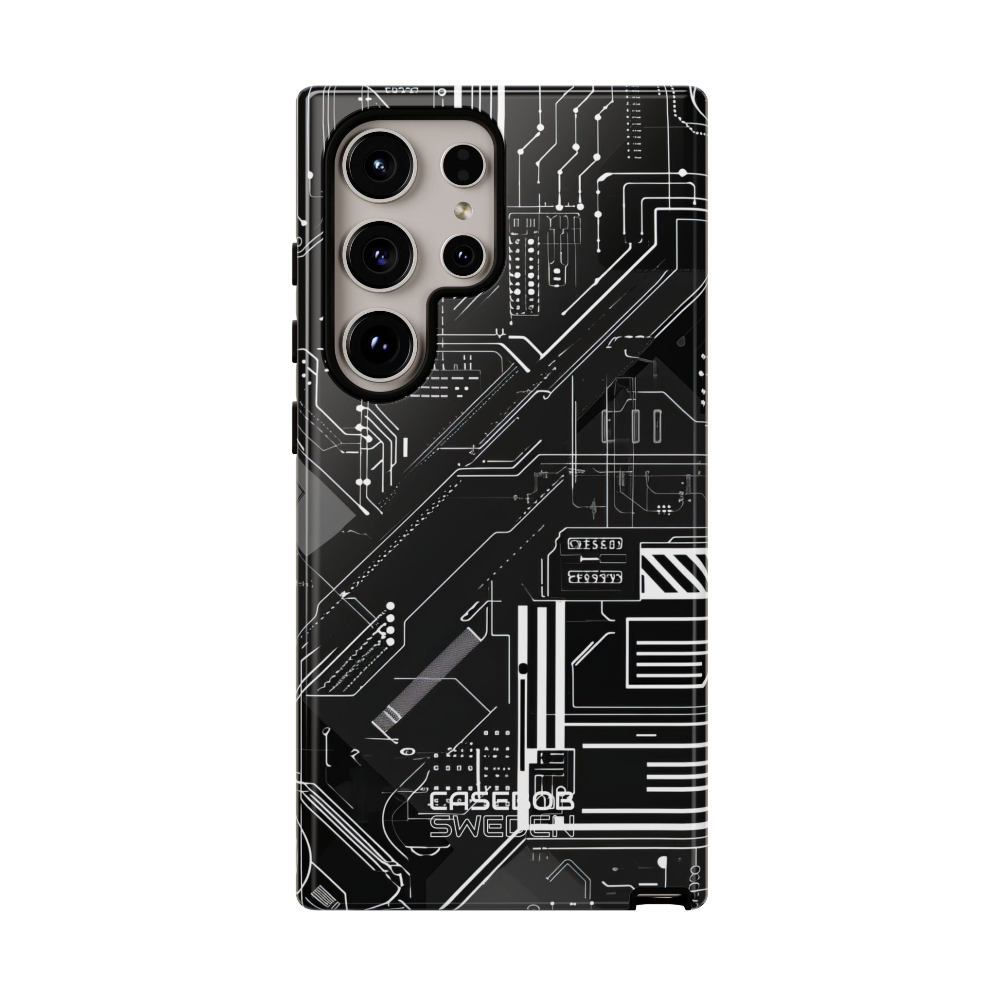 Futuristic Circuit Grid Samsung S24 - Tough