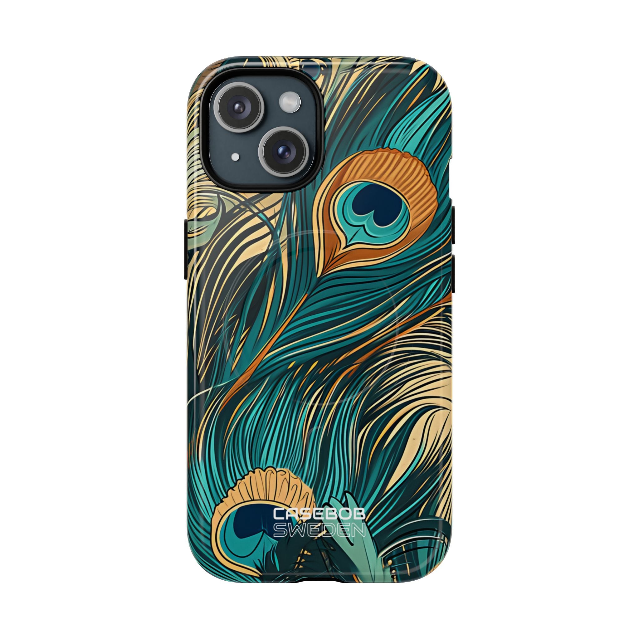 Peacock Feather Whirl iPhone 15 - Tough+