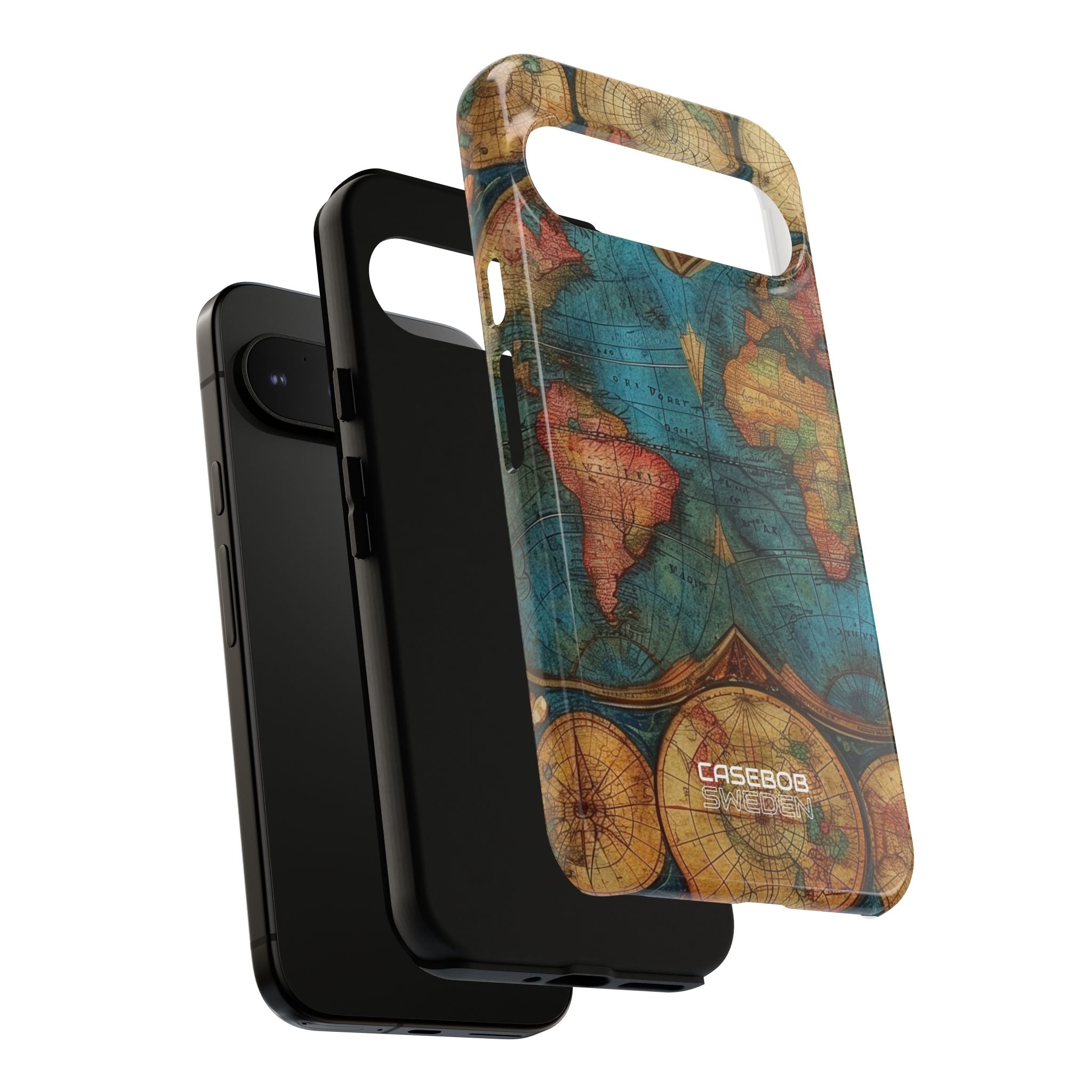Mappa del mondo vintage Google Pixel 9 - Tough