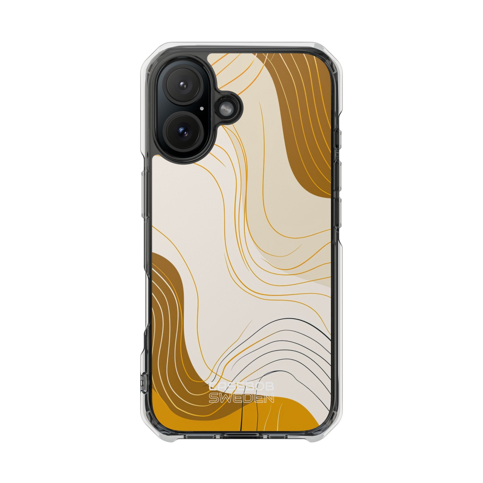 Golden Flow Lines iPhone 16 - Impact Clear+