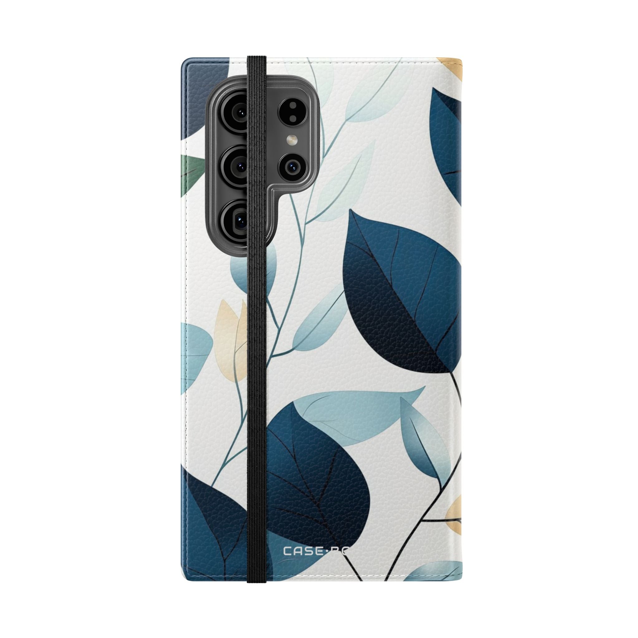 Navy Leaf Veins - Samsung S23 Ultra Case - Wallet