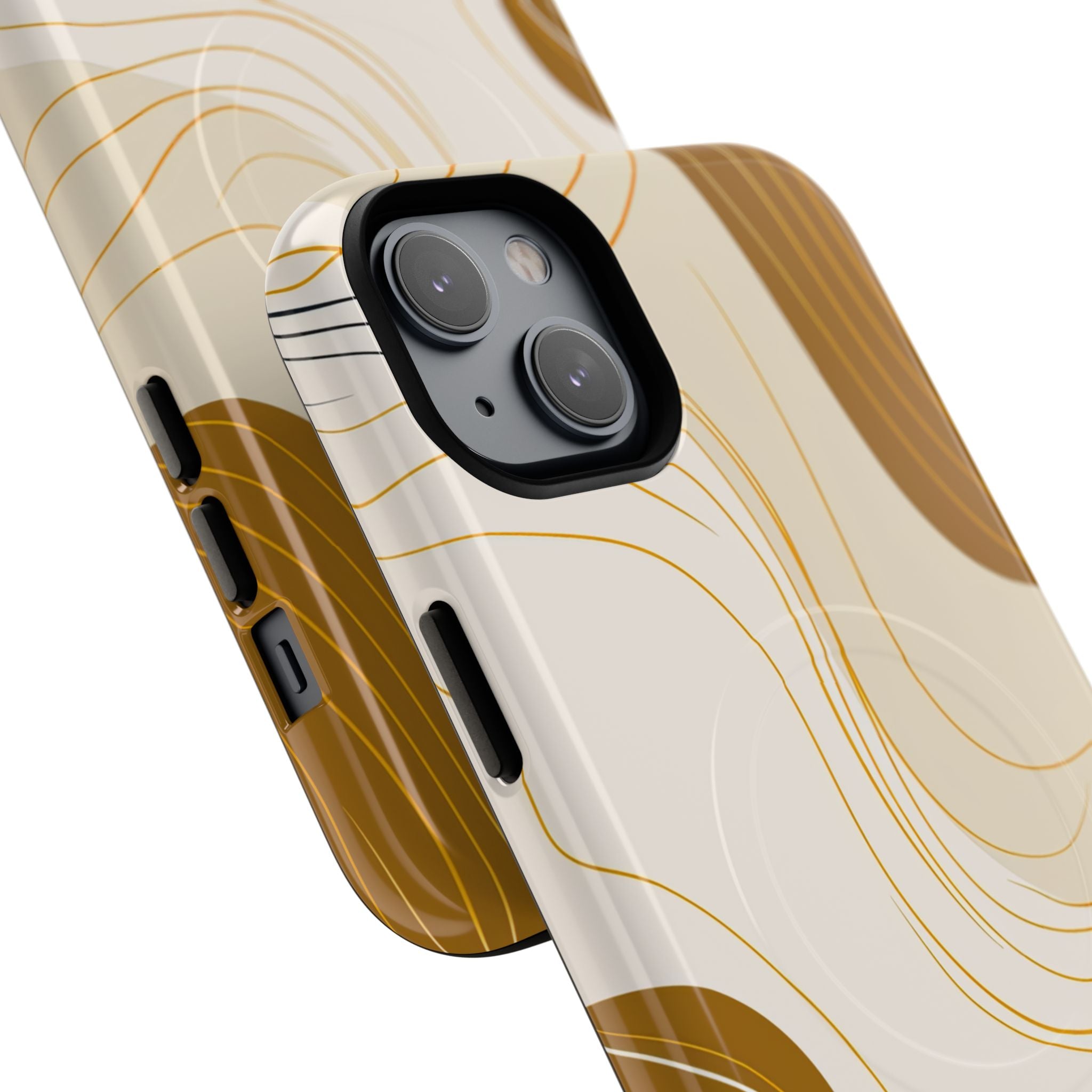 Golden Flow Lines iPhone 14 - Tough+