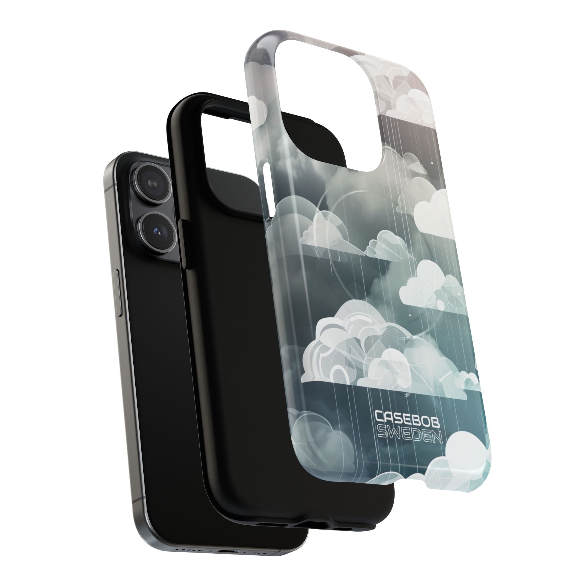 Silver Dream Clouds iPhone 15 - Tough+