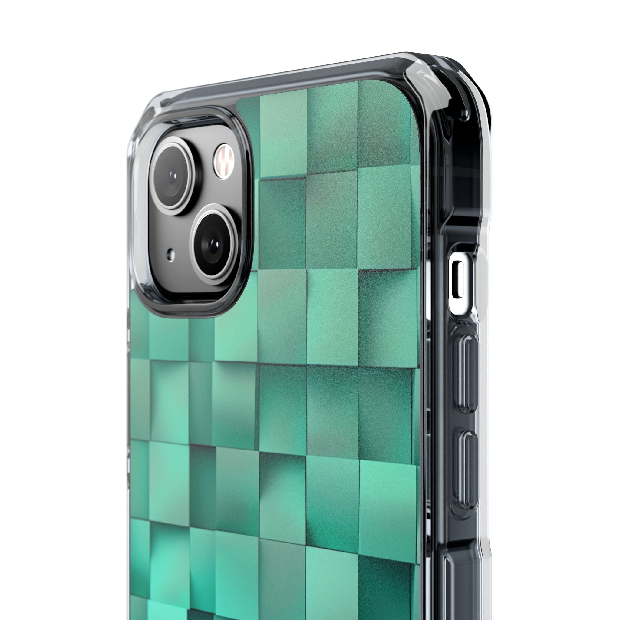 Folded Blue Squares iPhone 14 - Impact Clear+