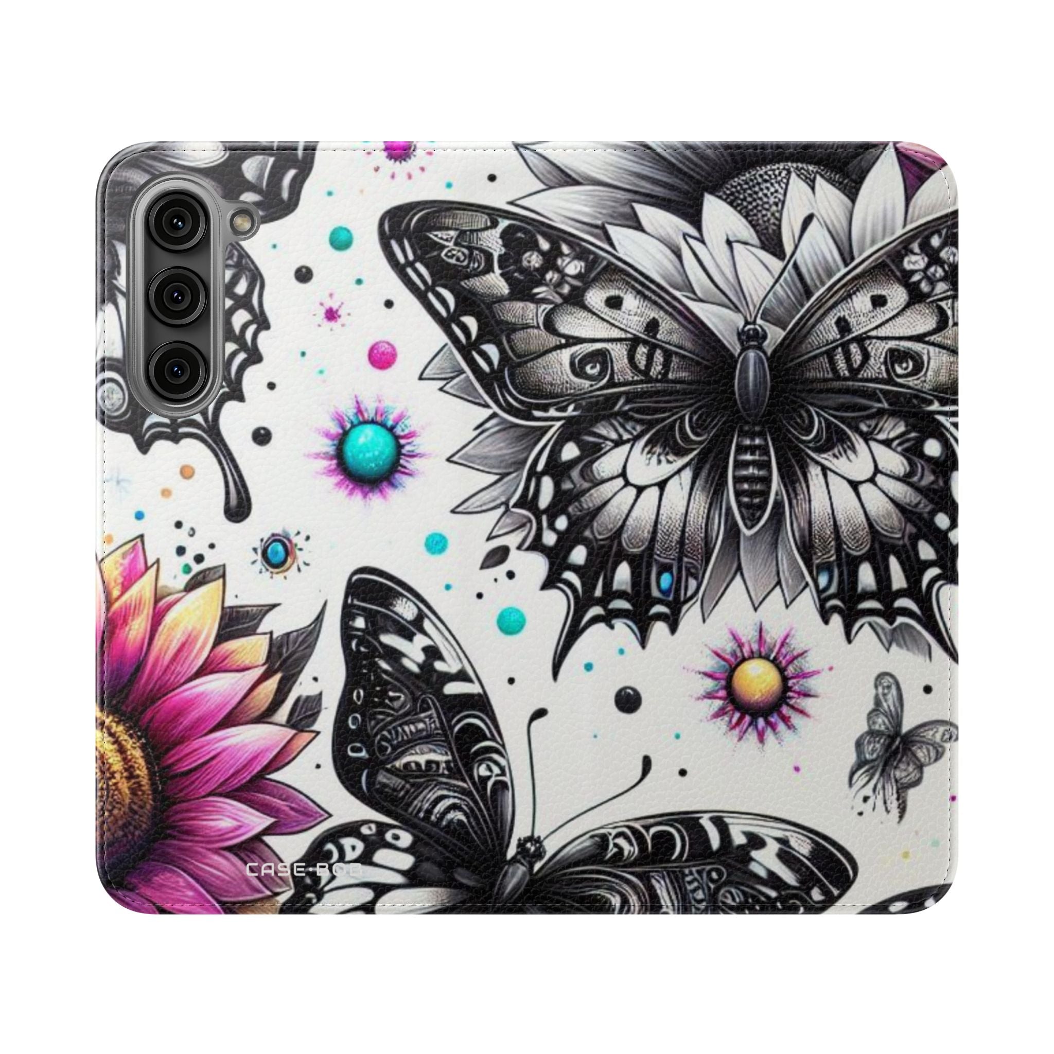 Monochrome Flutter - Samsung S23+ Case - Wallet