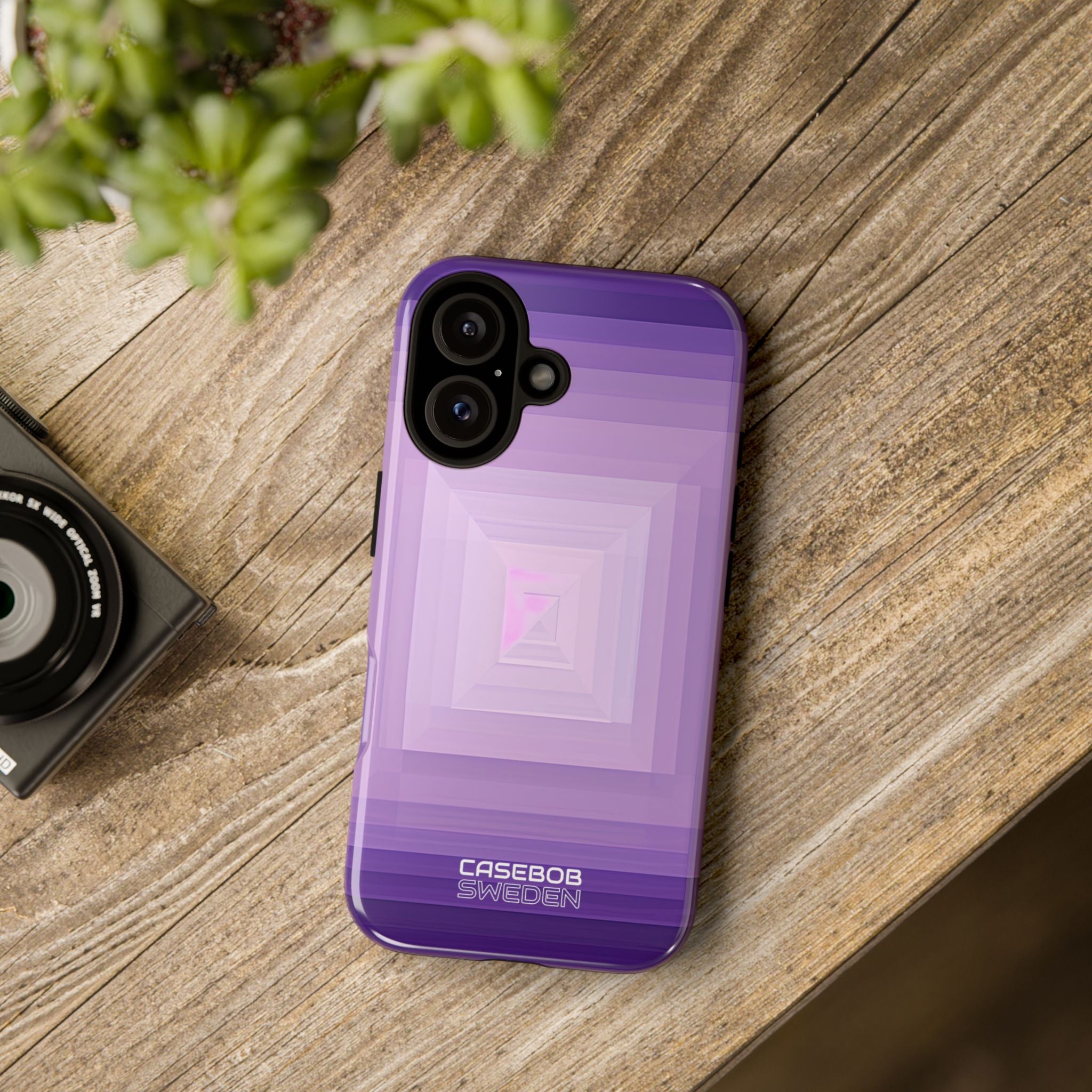 Purple Geometry Vortex iPhone 16 - Tough
