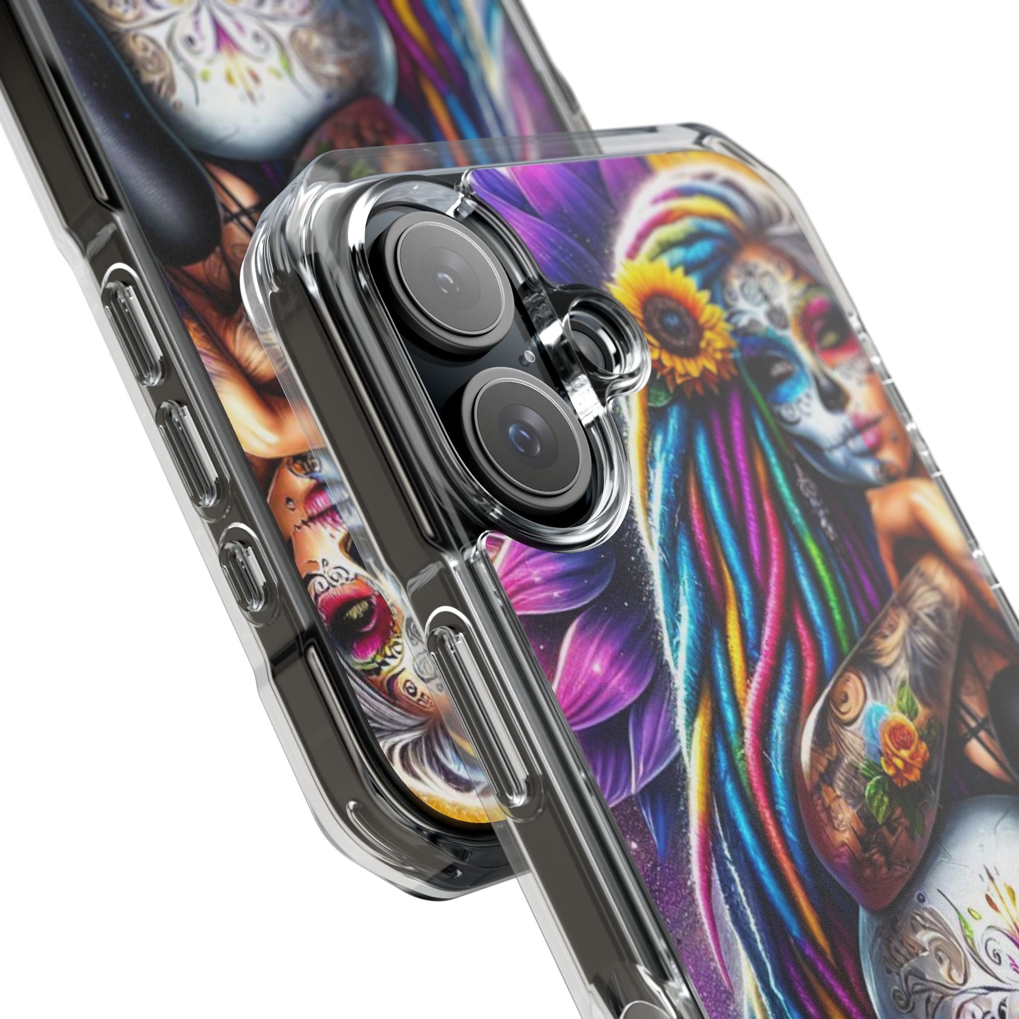 Sunflower Skull Glow iPhone 15 Case - Impact