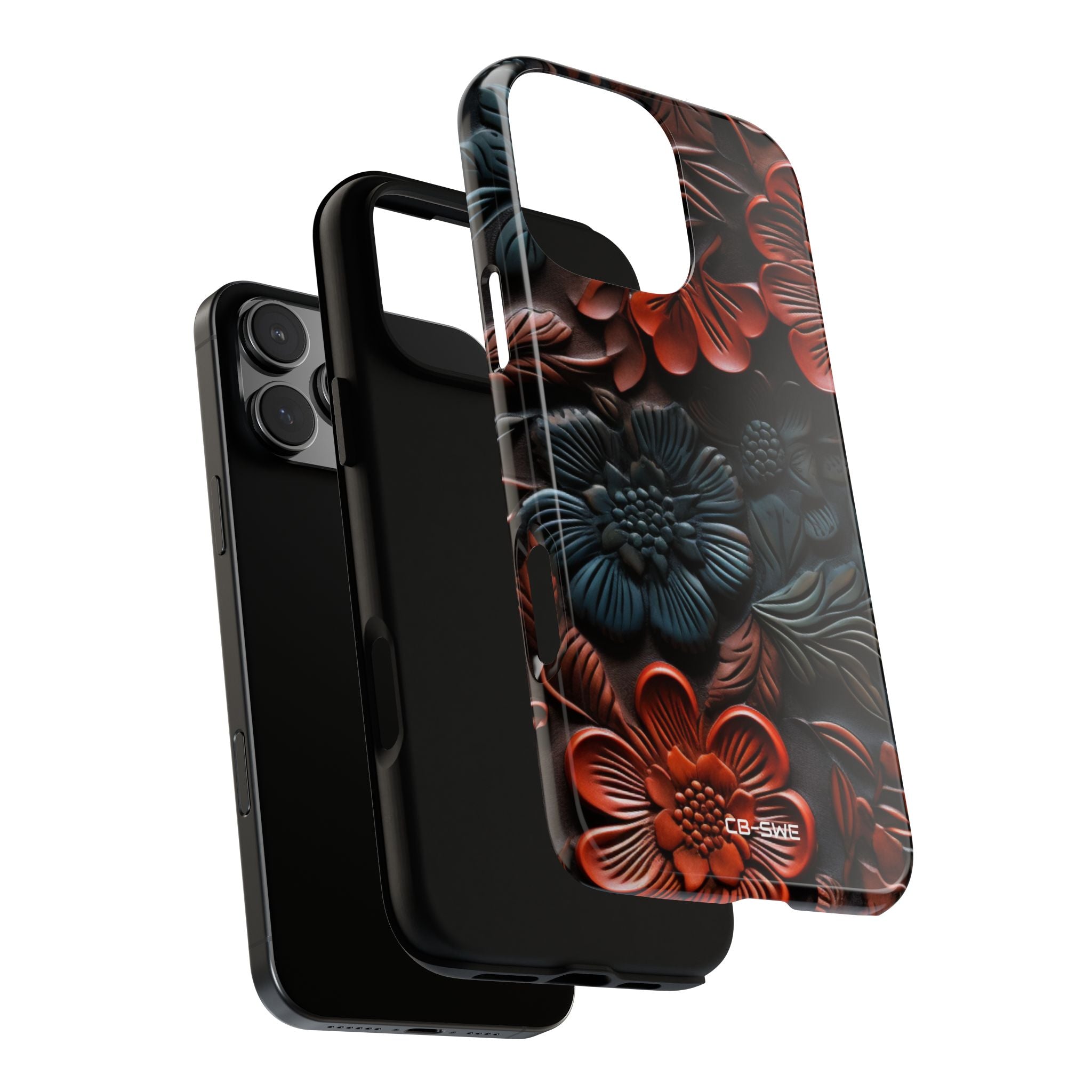 Sculpted Floral Elegance - iPhone Case
