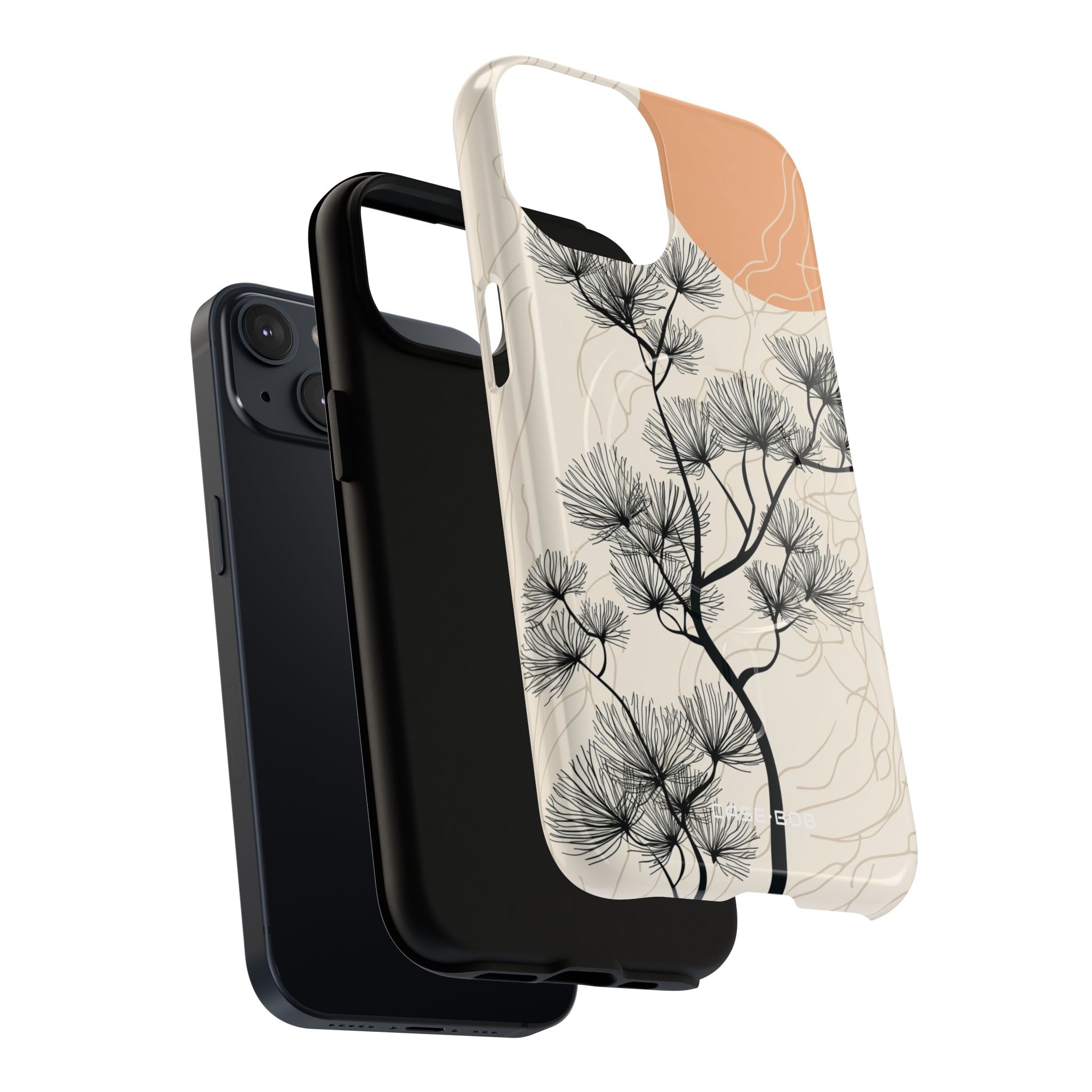 Spiky Tree Sunset iPhone 14 Case - Tough+