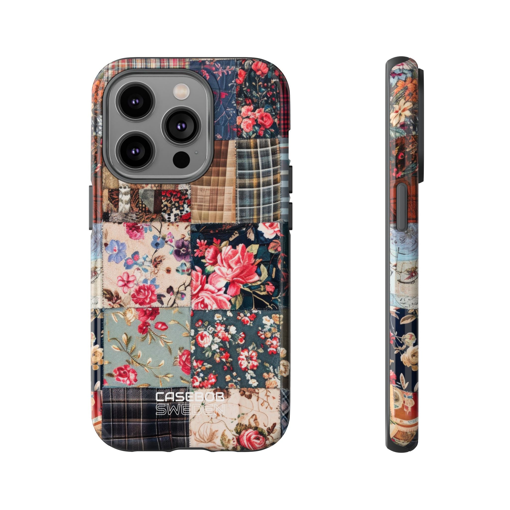 Patchwork floreale trapuntato iPhone 14 - Tough