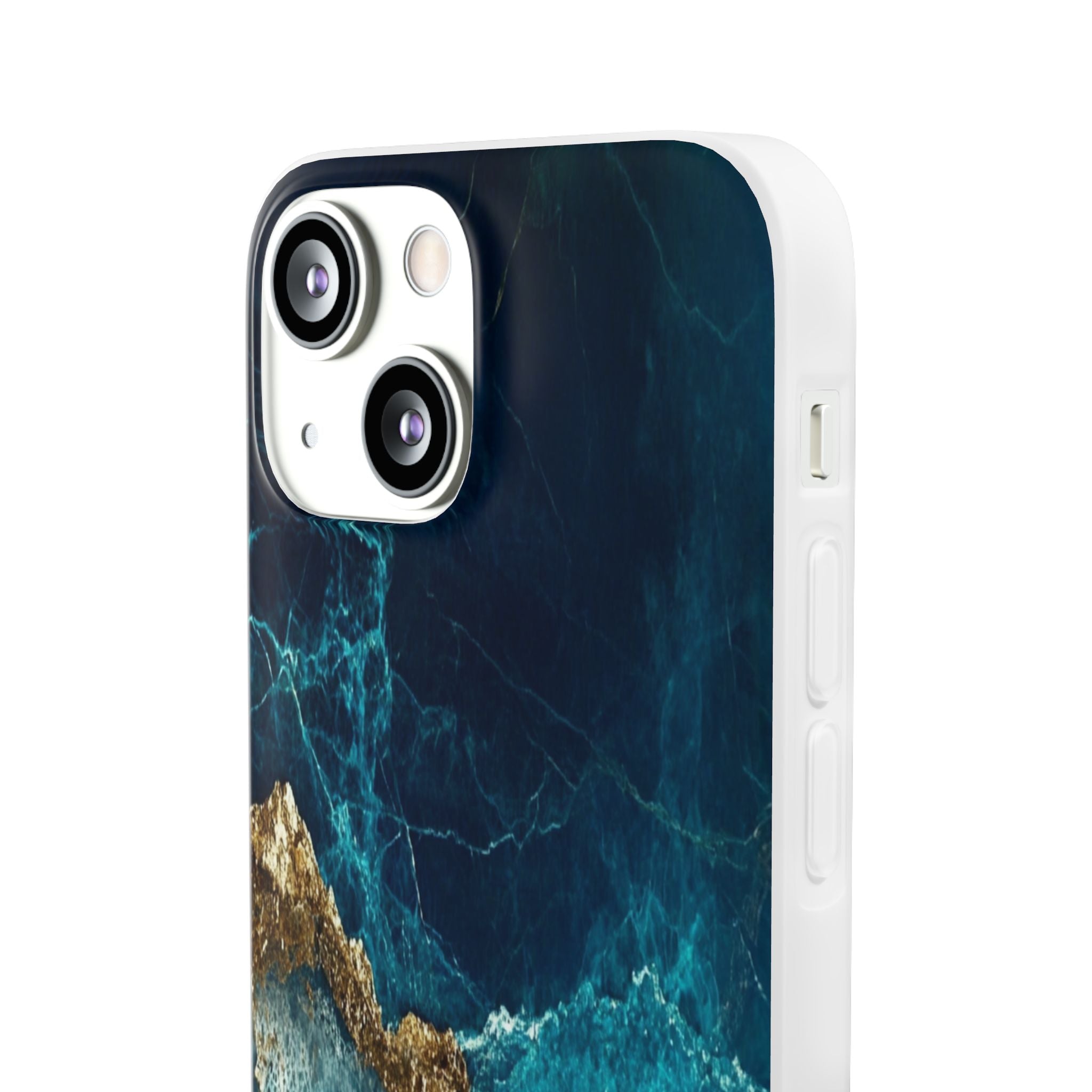 Jagged Gold Split iPhone 13 mini Case - Soft