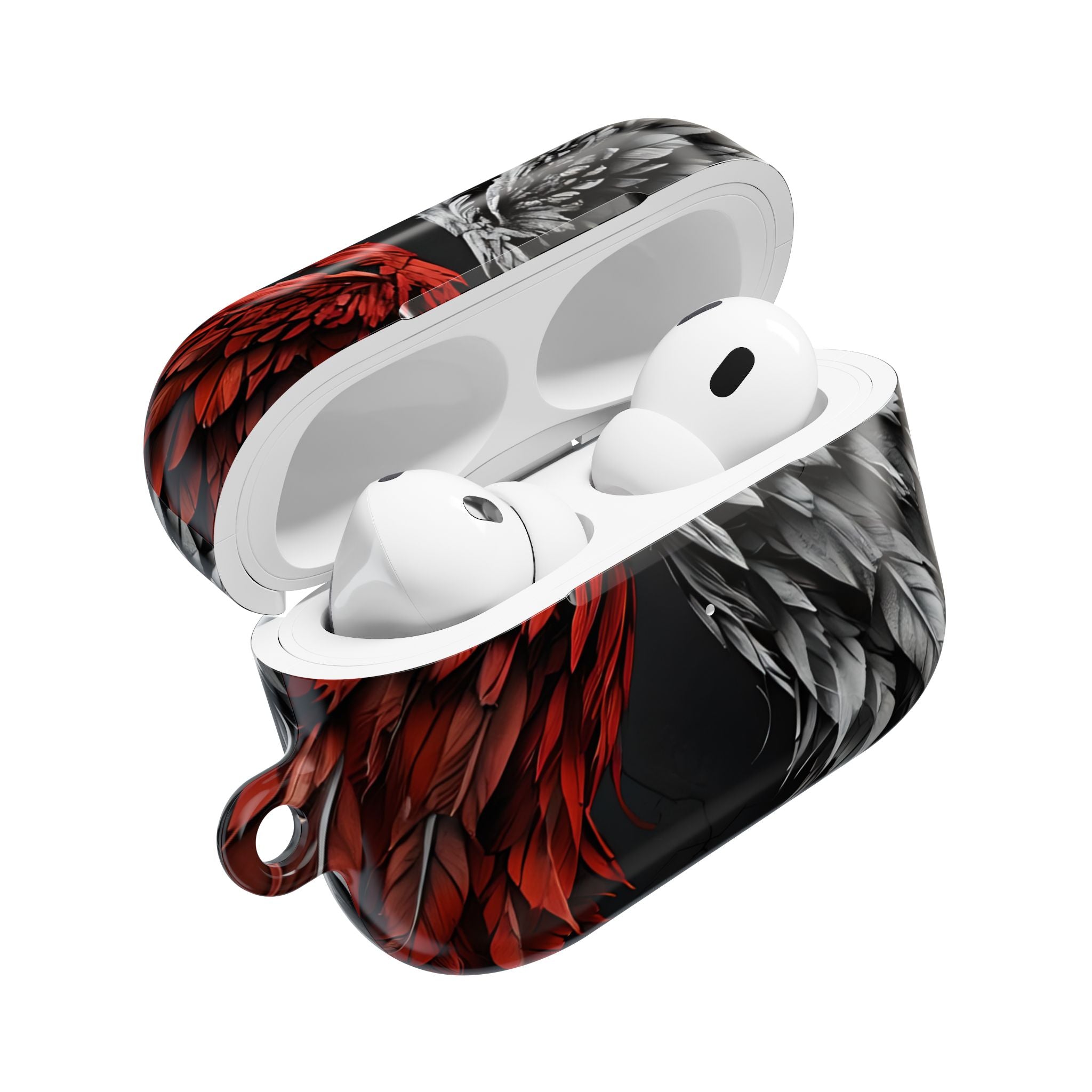 Crimson Silver Wings - AirPods Case