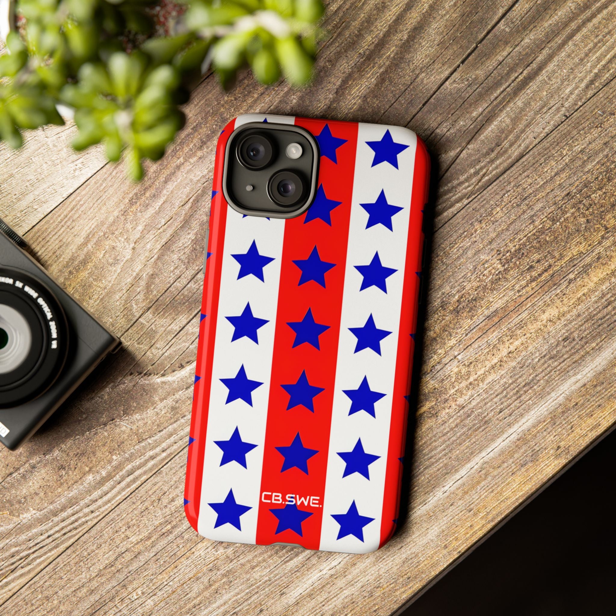 Patriotic American Flag Inspired Seamless iPhone 15 - Tough