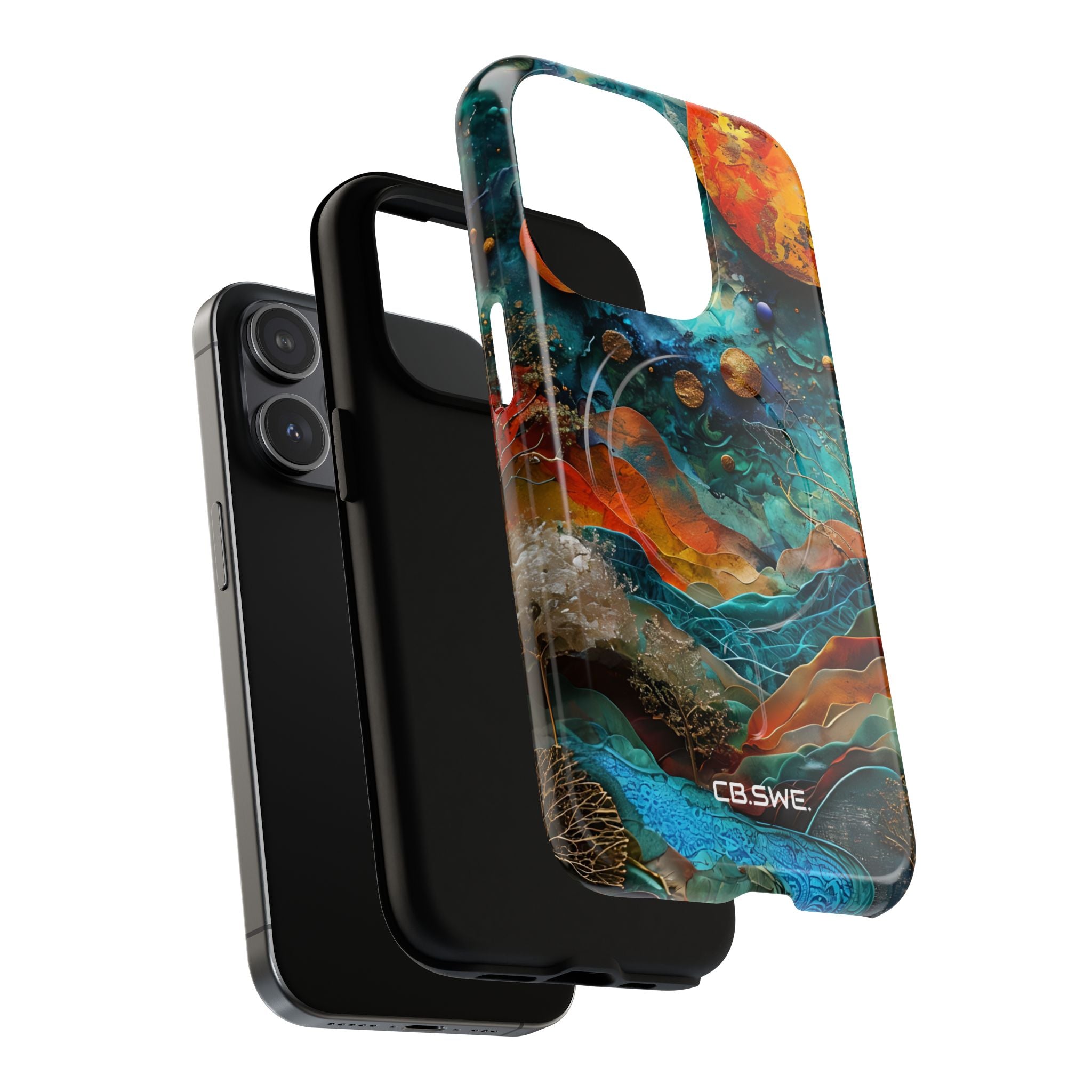 Dreamlike Fantasy Landscape Mixed Media Art iPhone 15 - Tough+