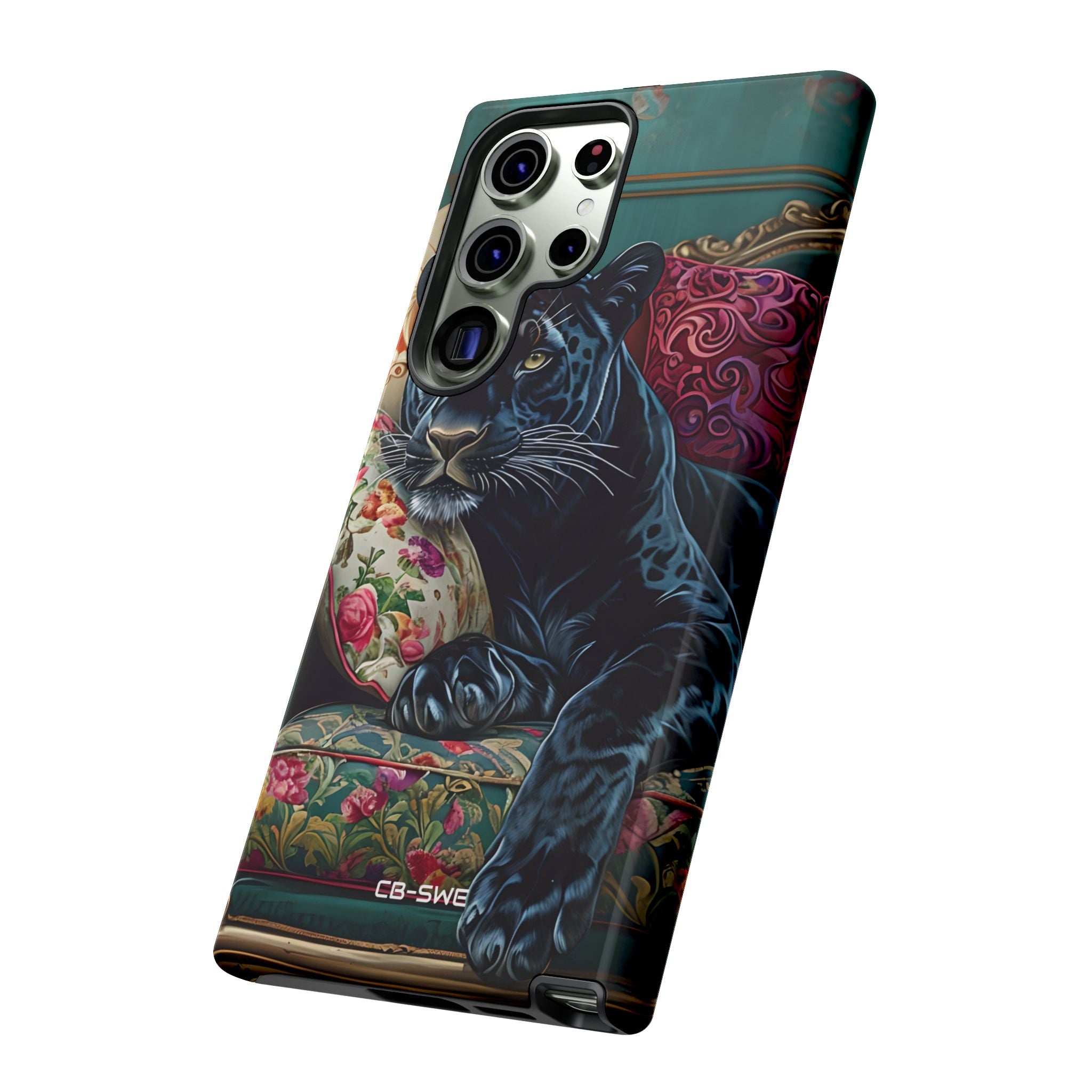 Panther on Vintage Chaise - Samsung Case