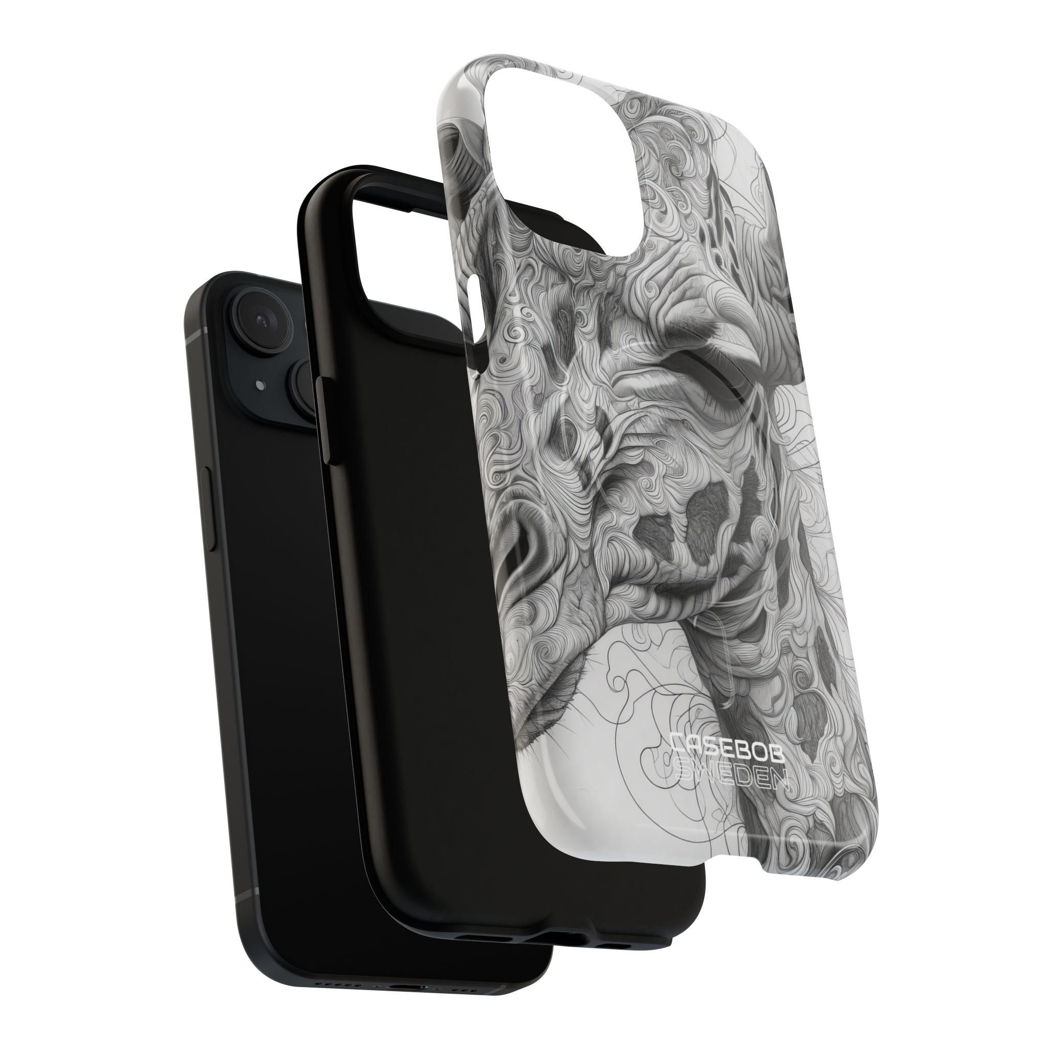 Swirling Giraffe Art iPhone 15 - Tough+
