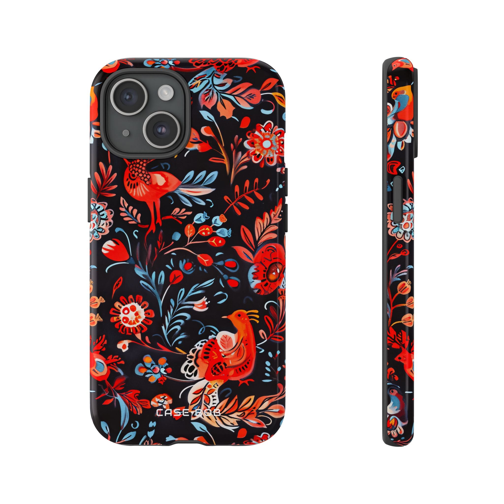 Vivid Birdscape iPhone 15 Case - Tough