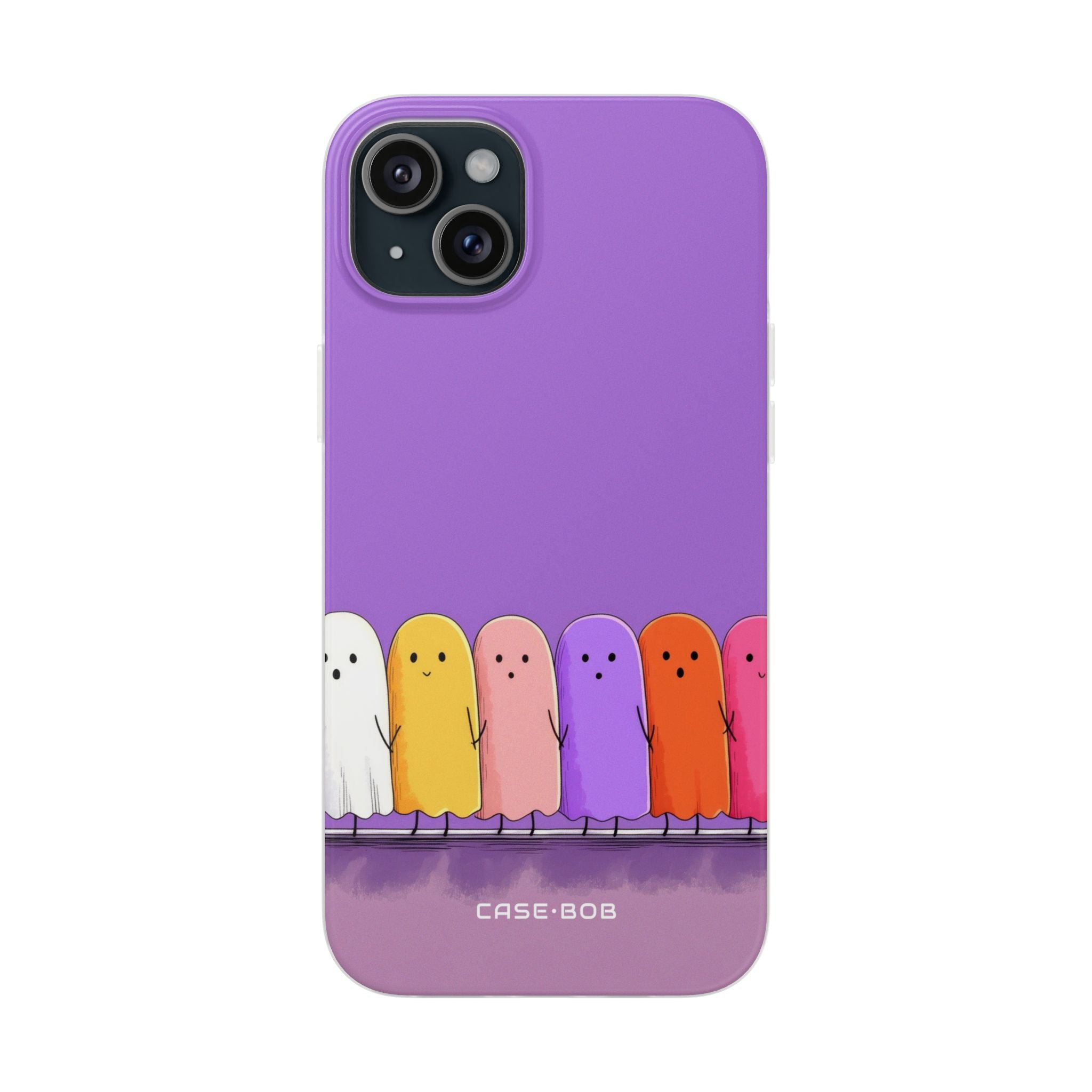 Colorful Ghosts iPhone 15 Plus Case - Soft