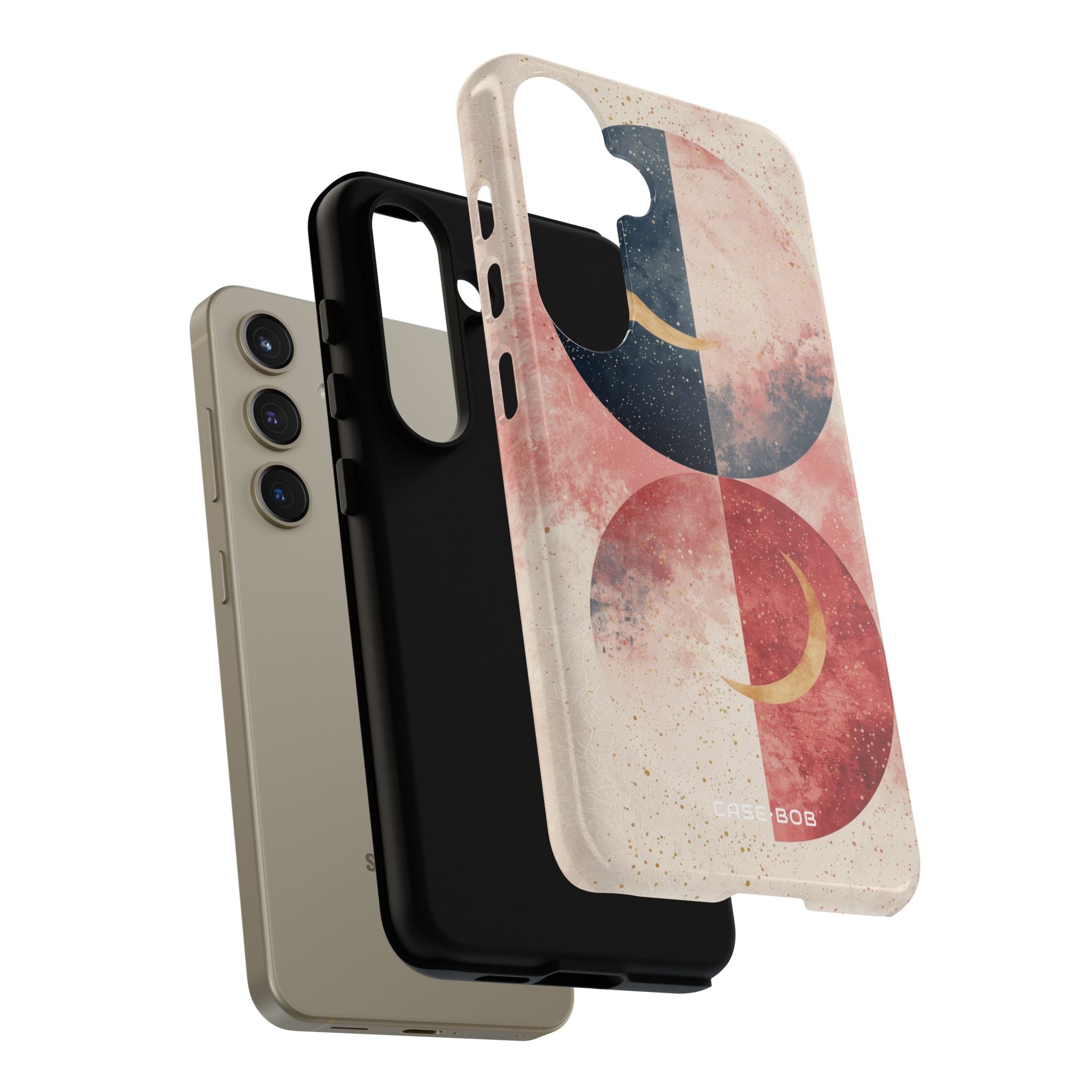 Golden Crescent Circles Samsung S24 Case - Tough