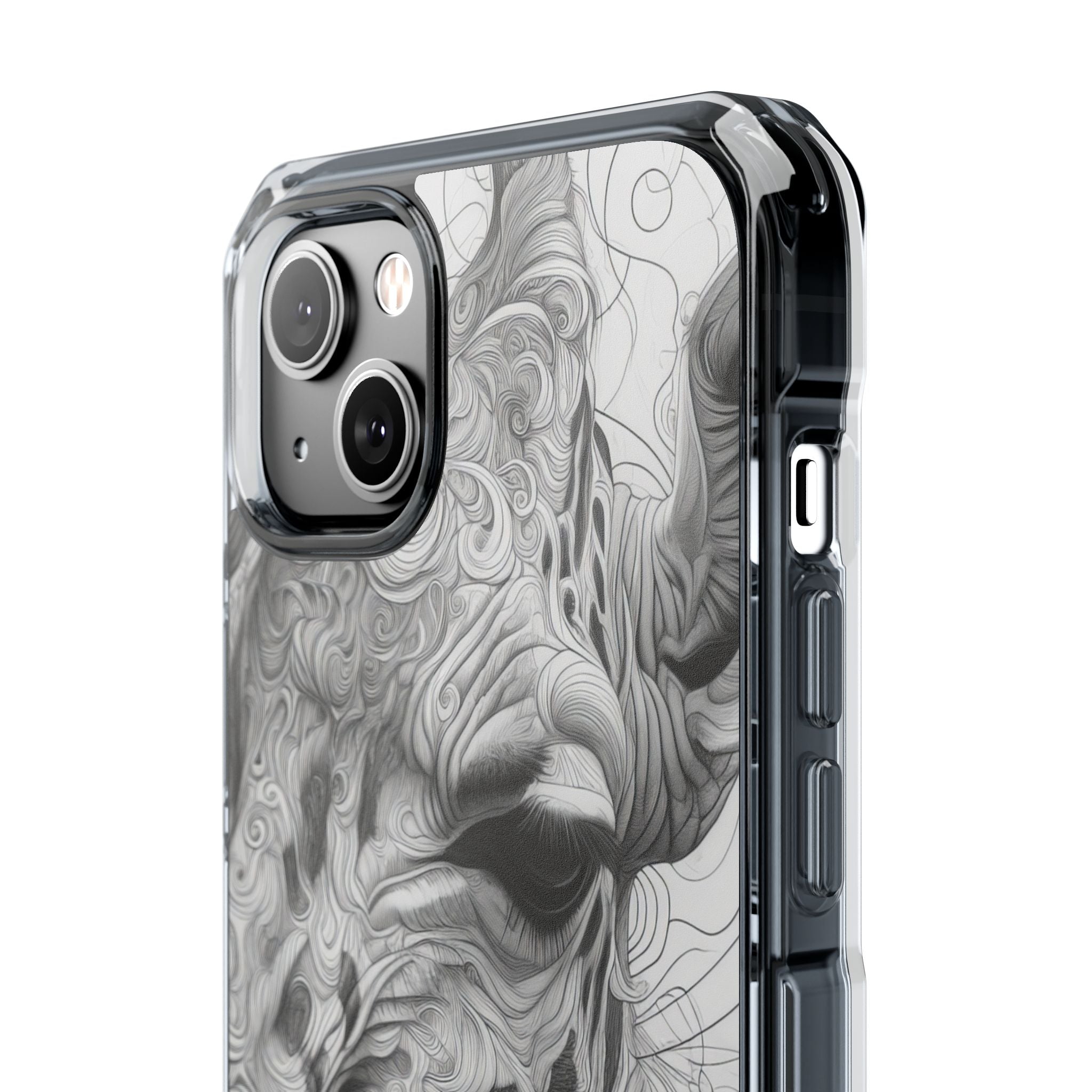 Swirling Giraffe Art iPhone 14 - Impact Clear+