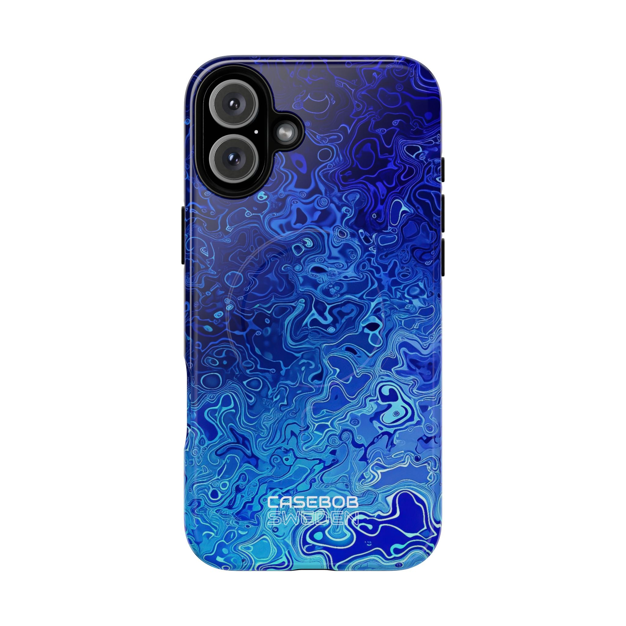 Swirling Blue Currents iPhone 16 - Tough+