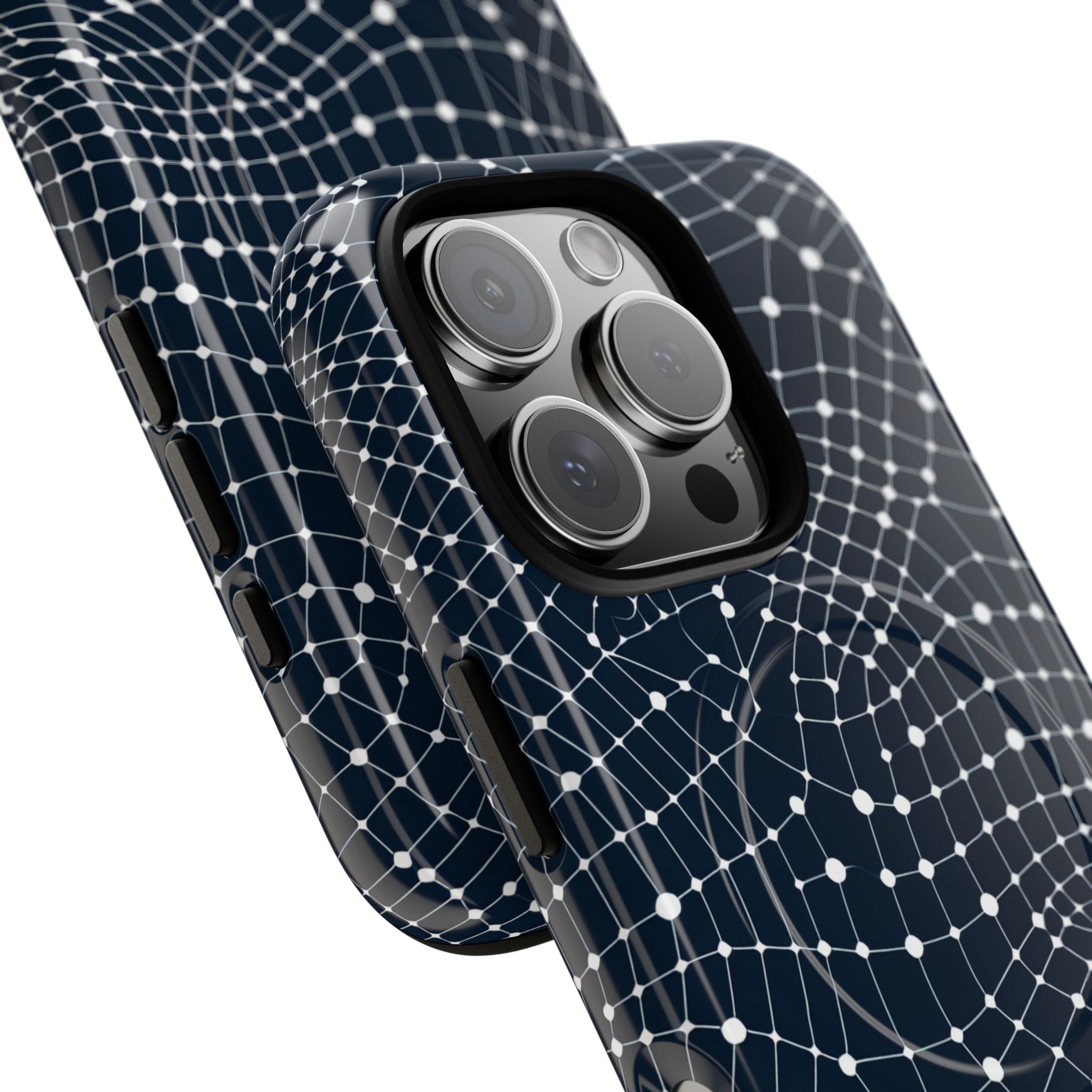 Warped Grid Web iPhone 16 - Tough+