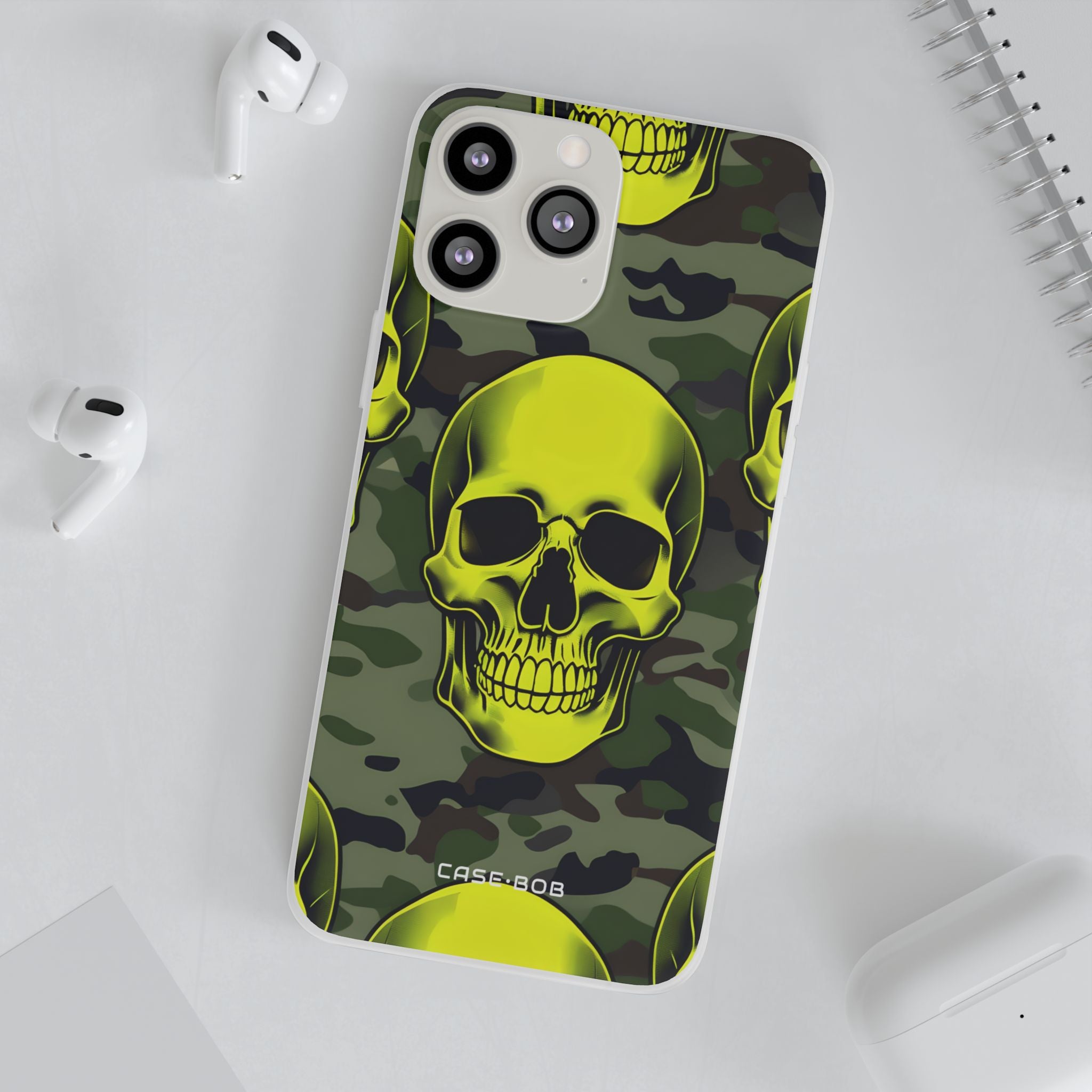 Neon Skull Camo iPhone 13 Pro Max - Soft