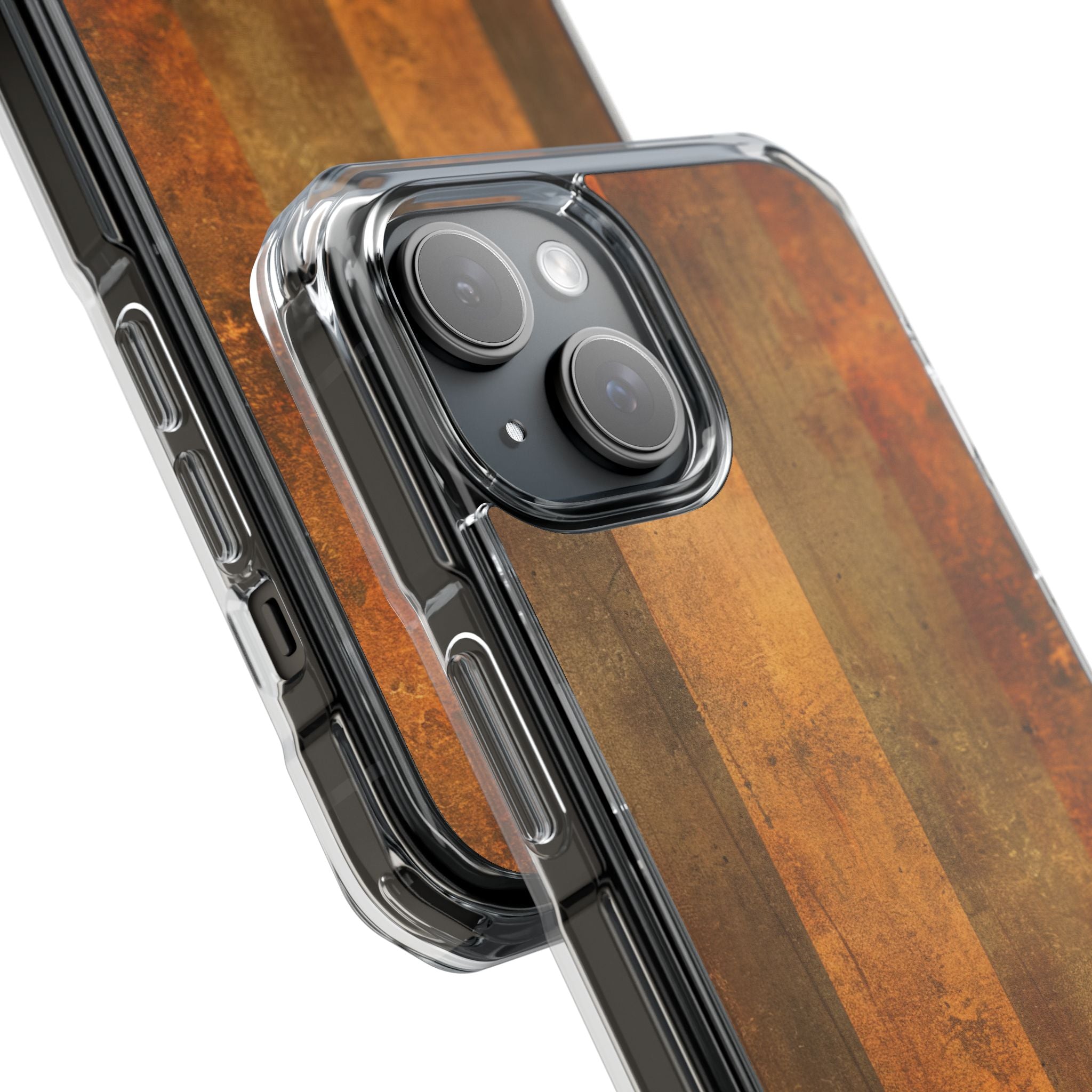 Rustic Striped Texture iPhone 15 - Impact Clear+