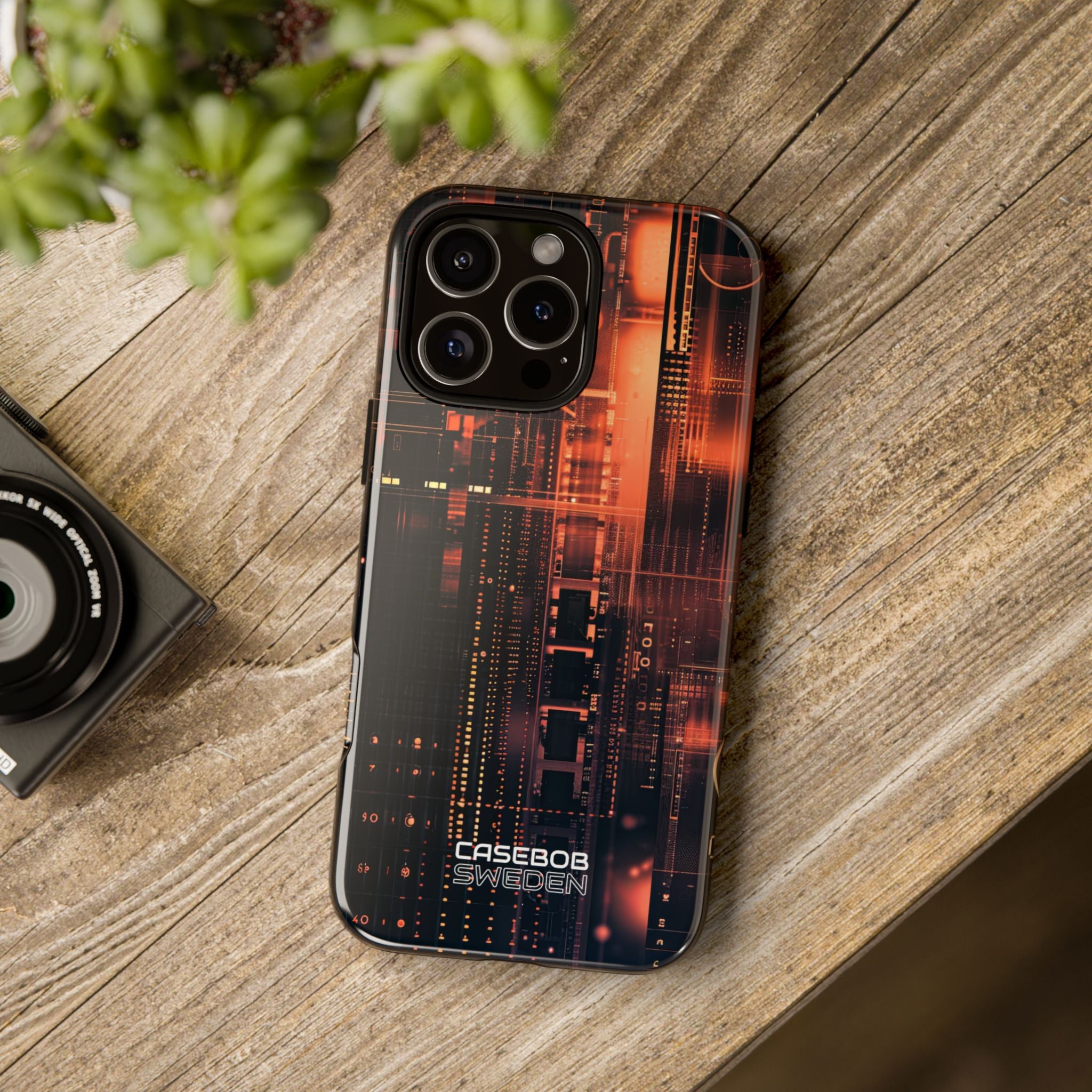 Neon Circuit Dreams iPhone 16 - Tough
