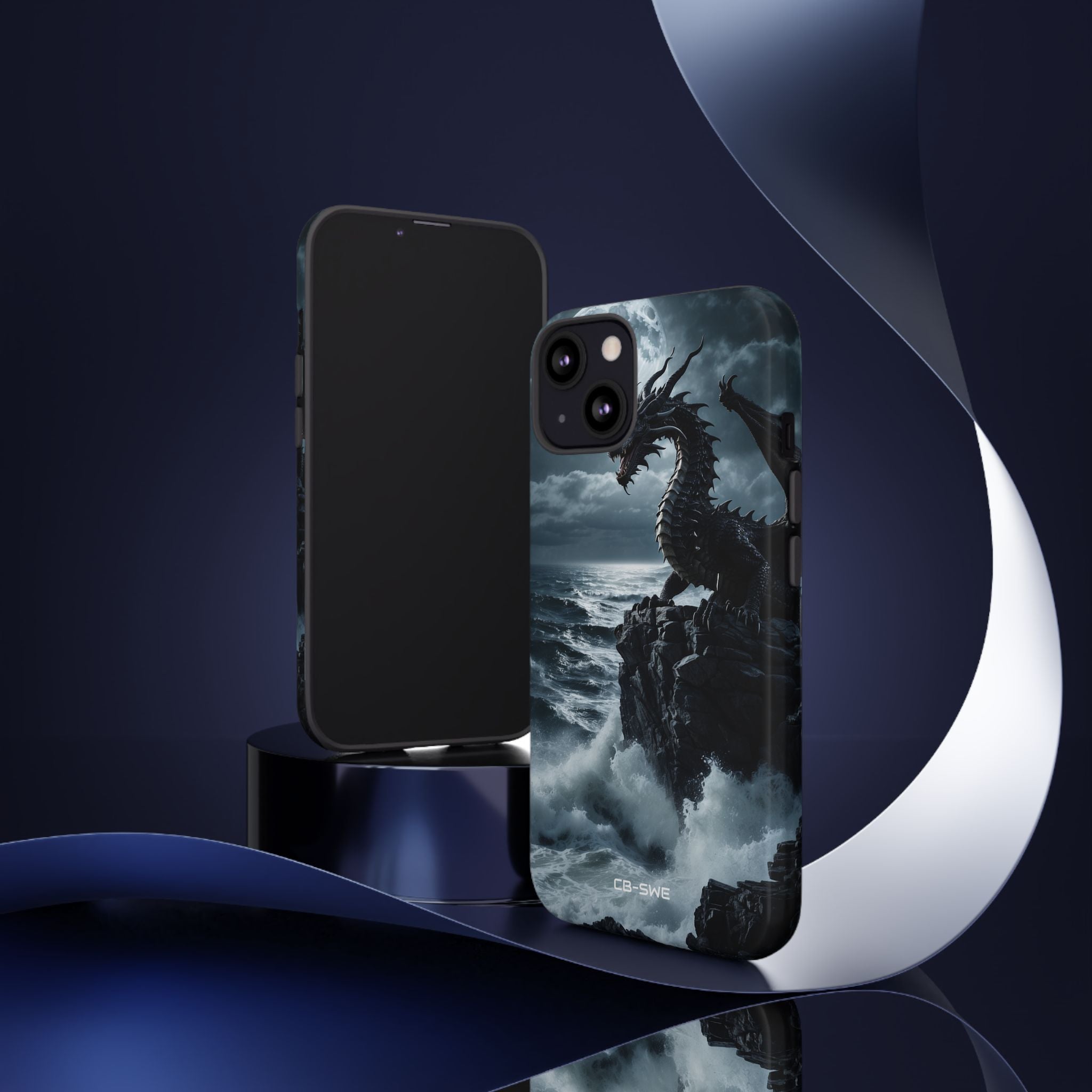 Dragon Roars Against Sea - iPhone Case
