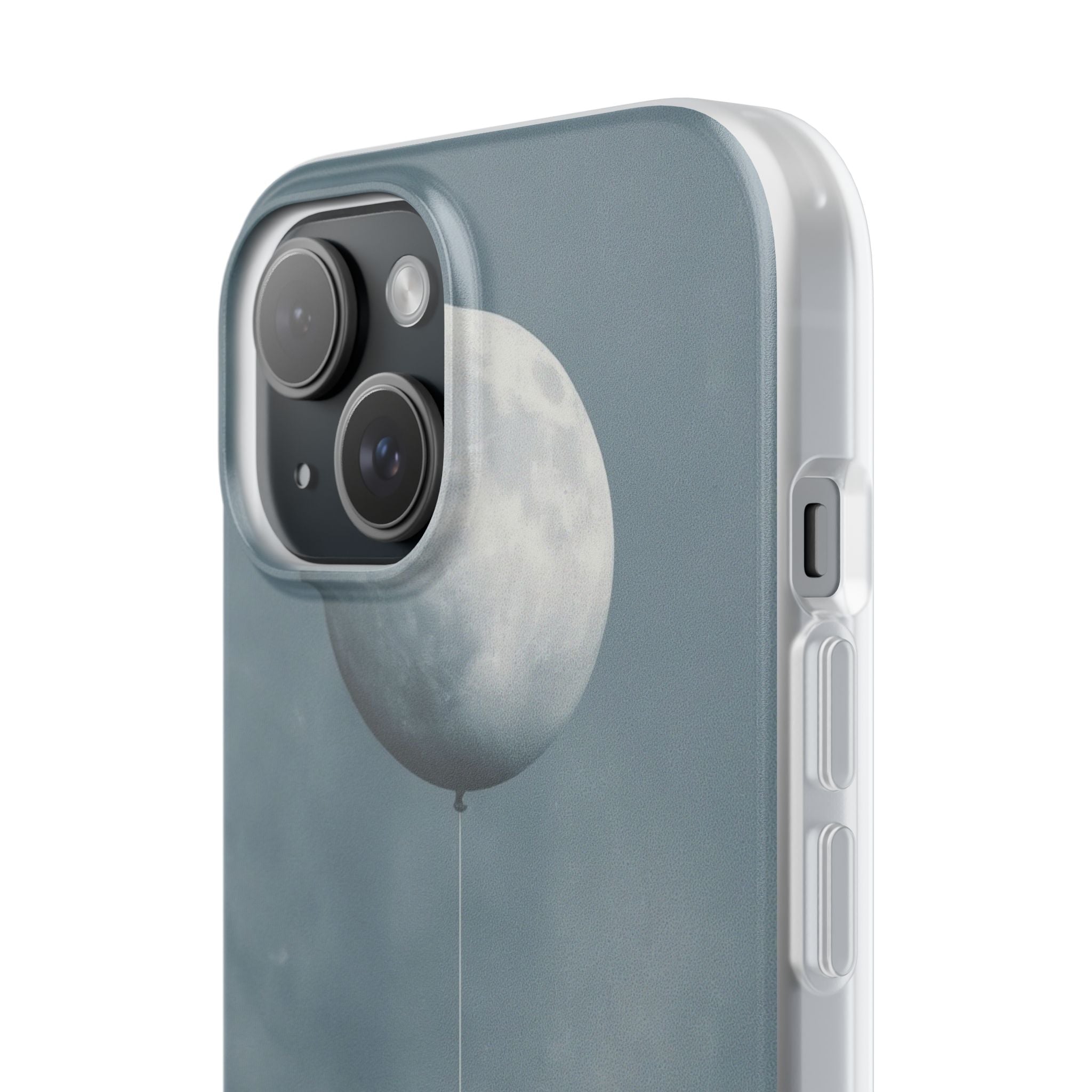 Moon Balloon iPhone 15 Case - Soft