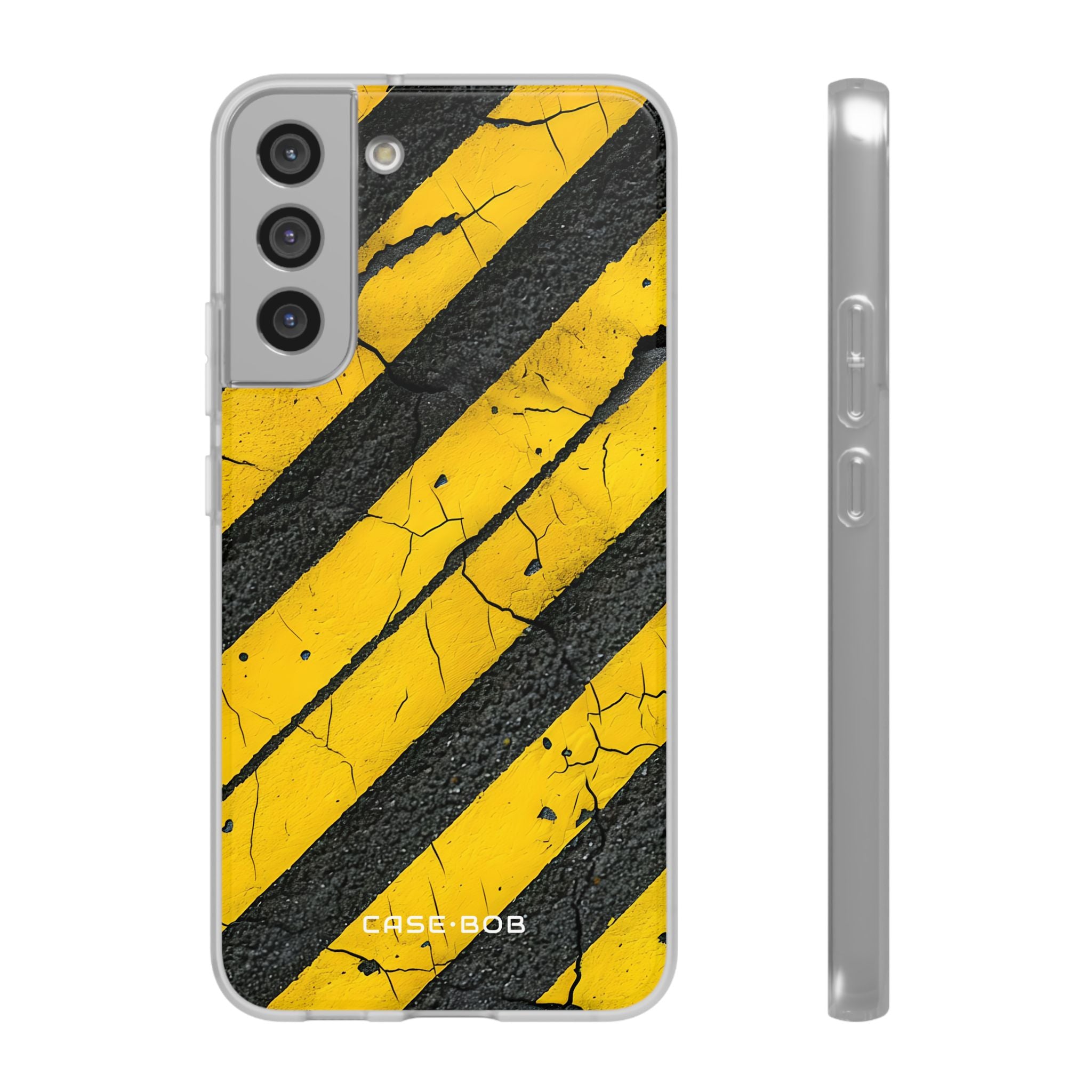 Yellow Stripe Distress Samsung S22 Plus Case - Soft