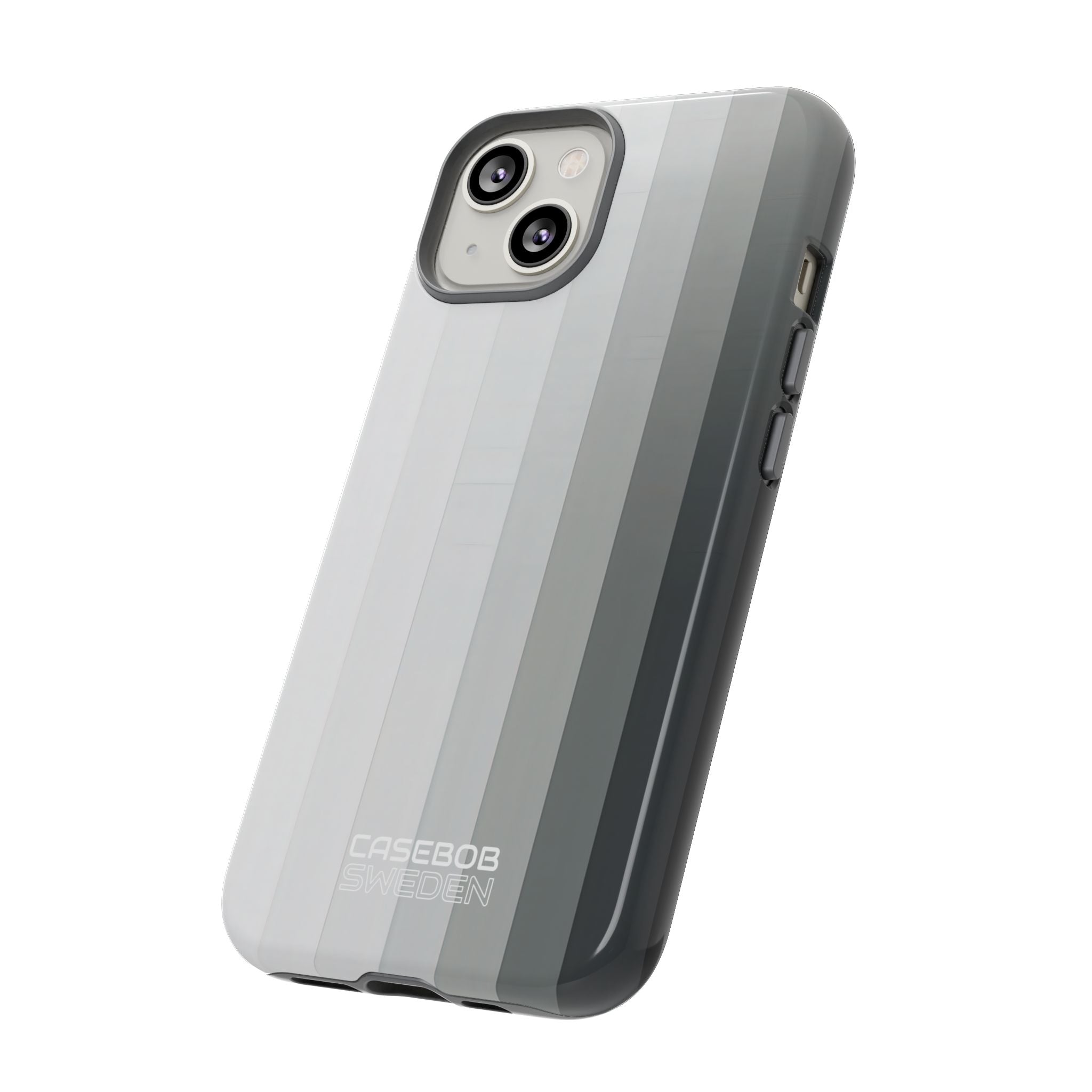 Silver Gradient Stripes iPhone 14 - Tough