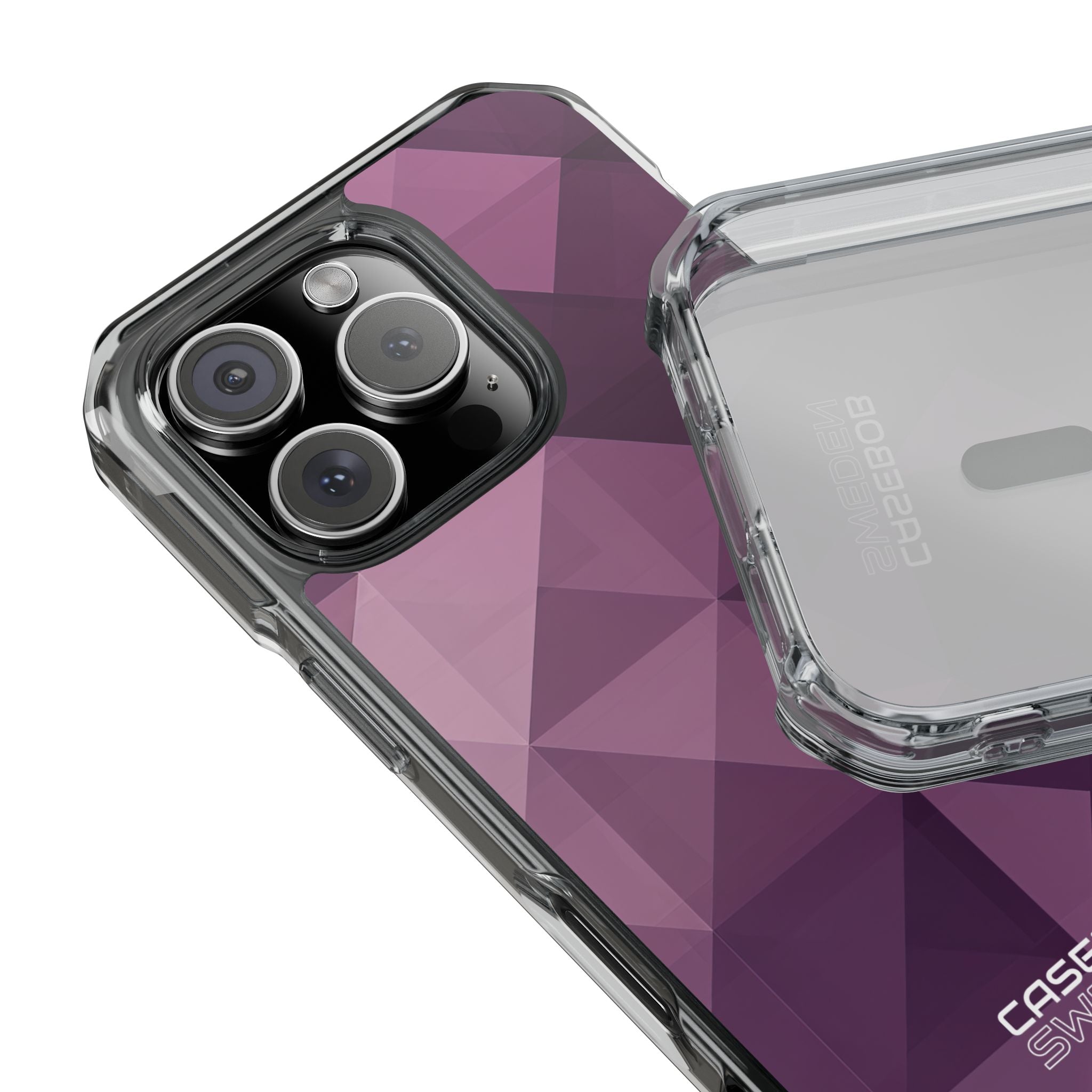 Purple Geometric Mosaic iPhone 16 - Impact Clear+