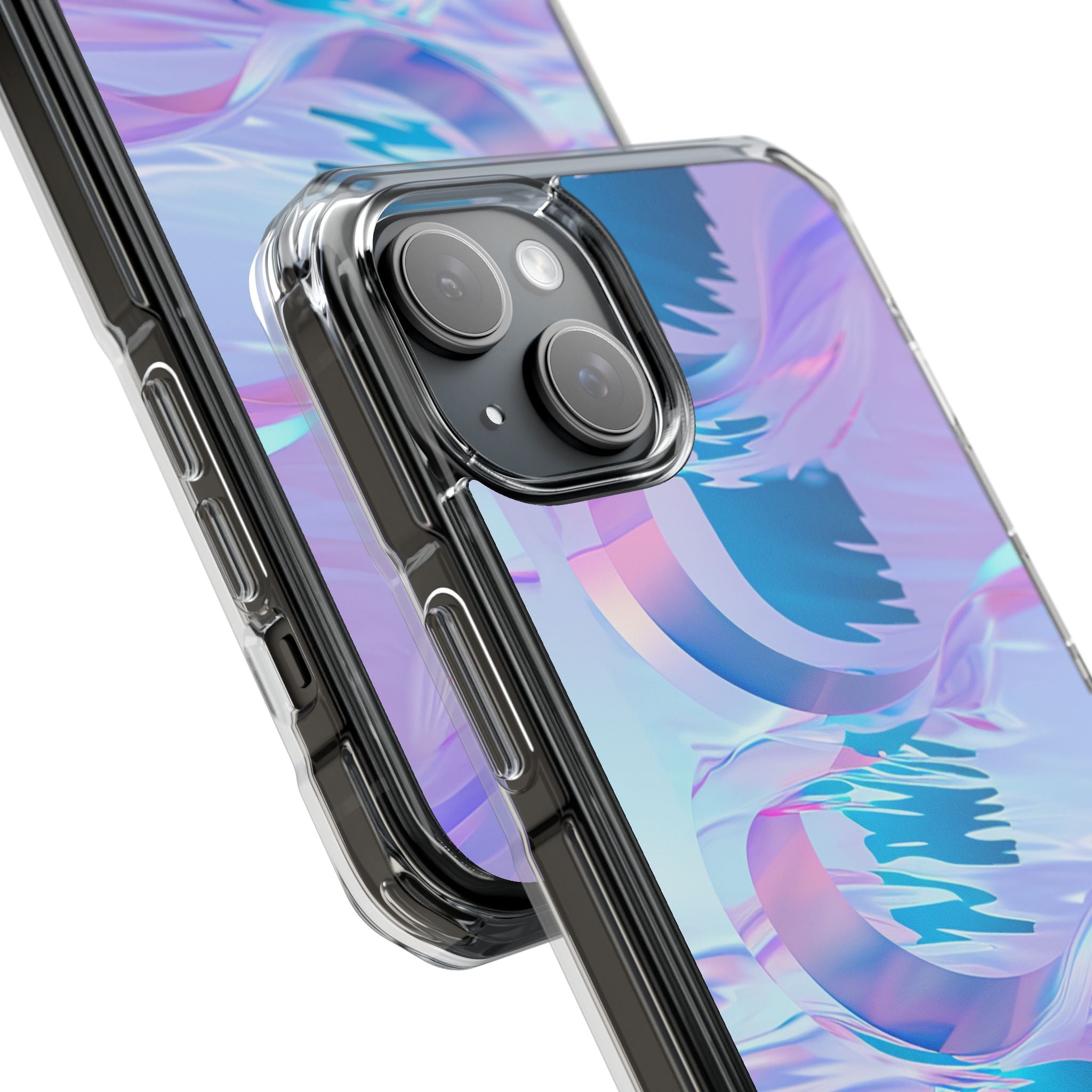 Iridescent Flowing Waves iPhone 15 - Impact Clear+