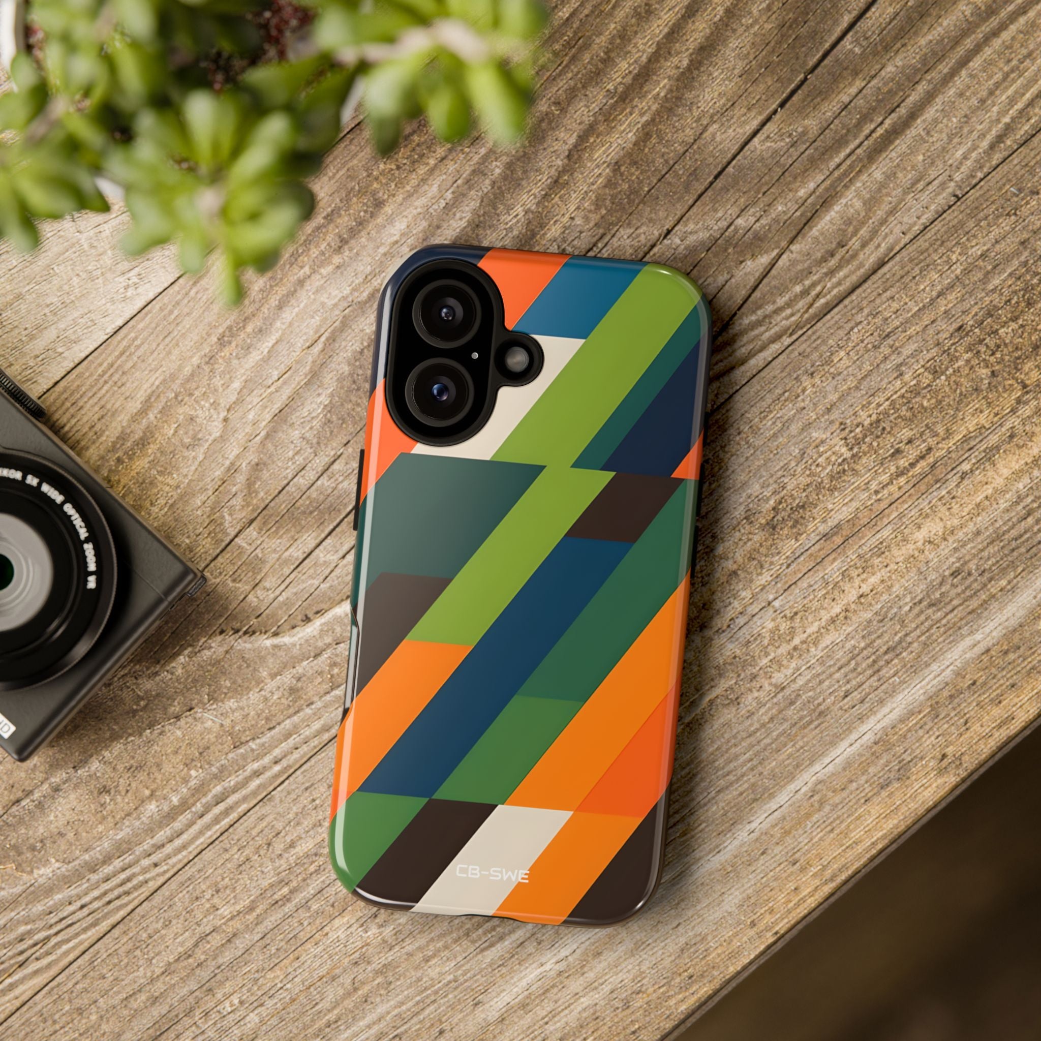 Geometric Color Intersection - iPhone Case
