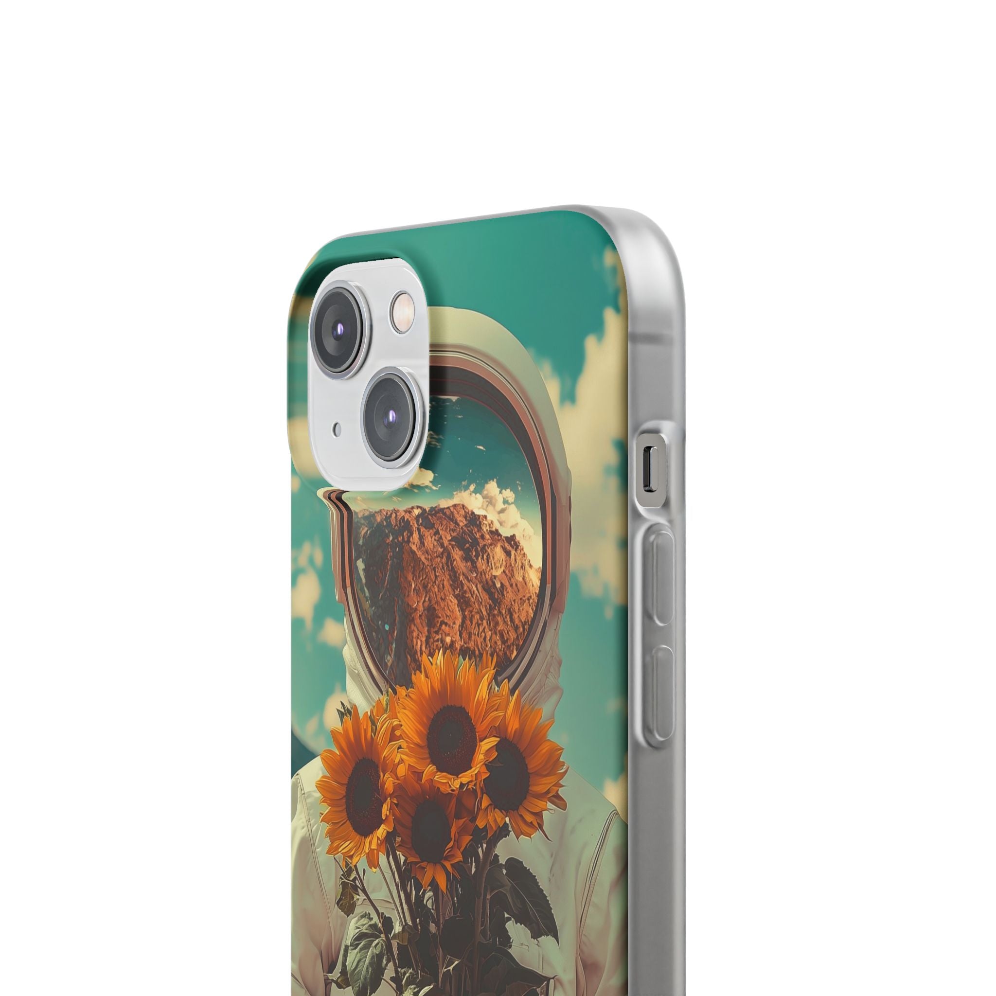 Sunflower Astronaut iPhone 14 Case - Soft